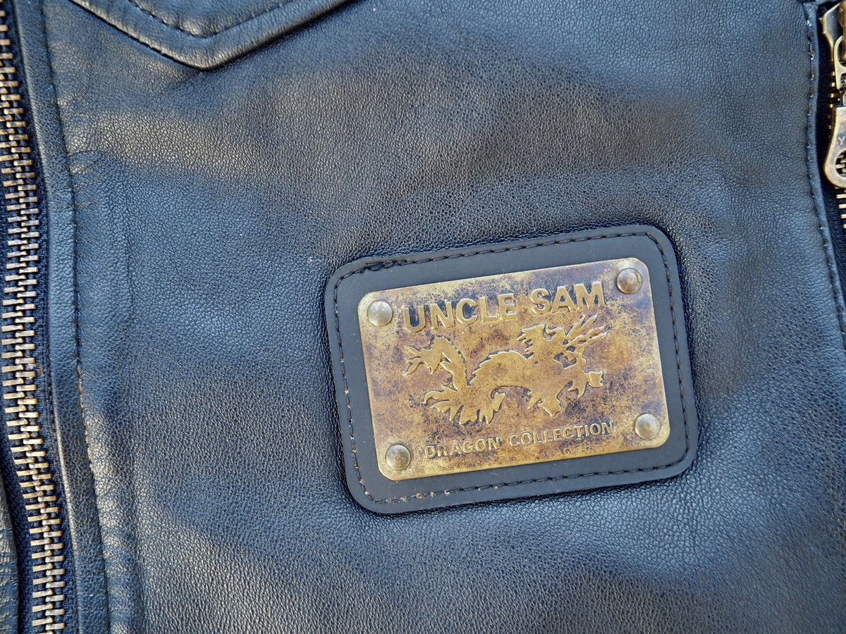 Other Uncle Sam vintage leather biker jacket, Dragon Collection Size US XL / EU 56 / 4 - 5 Thumbnail