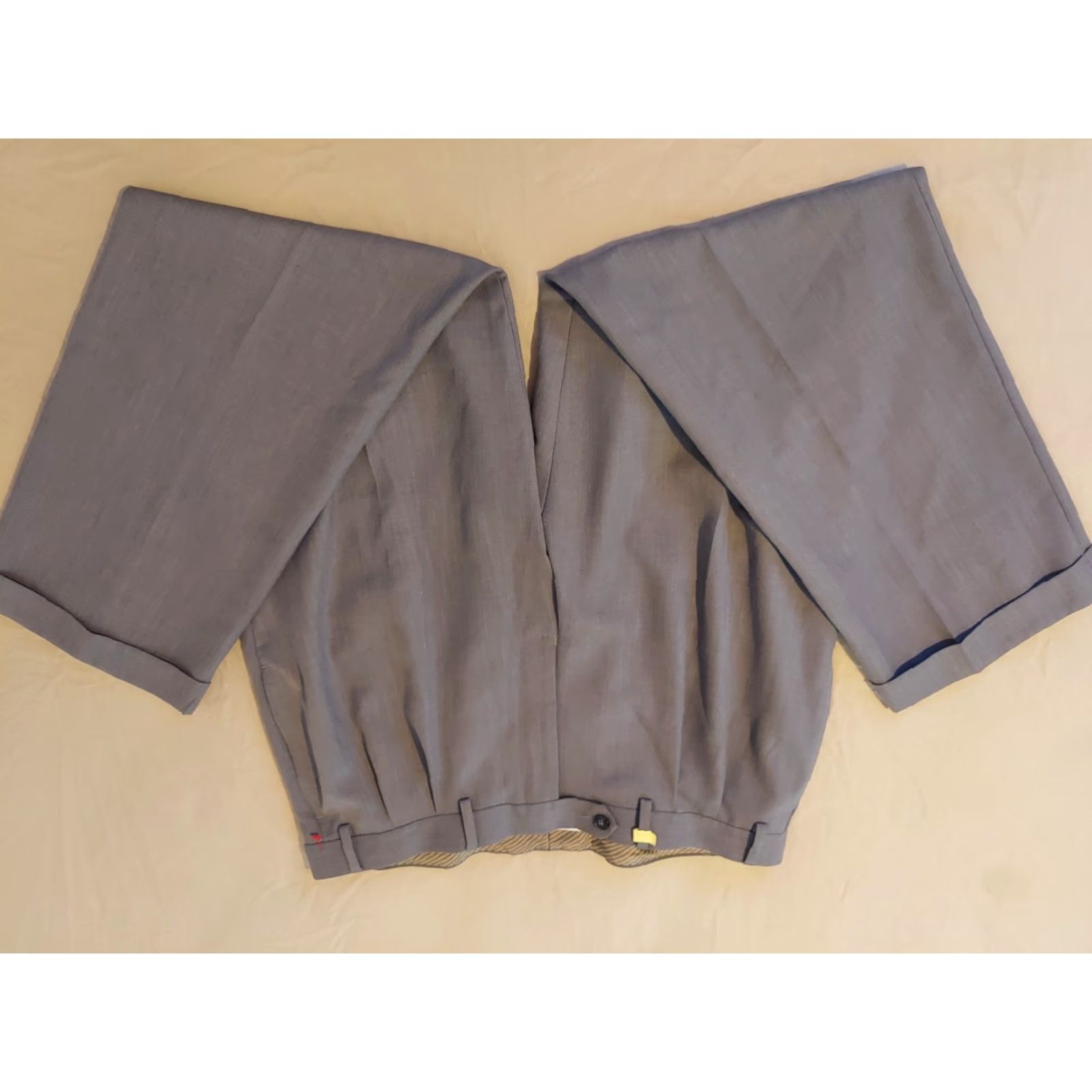 Polo Ralph Lauren Polo Ralph Lauren Dress Pants 38x30 Gray Slacks Khaki Flat Front Men Dress Pants Mens Straight Leg Pants Size US M / EU 48-50 / 2 - 2 Thumbnail
