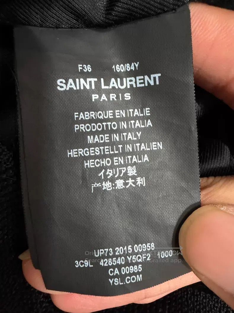 Saint Laurent Paris Saint Laurent Paris Crocodile Pattern Embossed Leather Jac Size XS / US 0-2 / IT 36-38 - 4 Thumbnail