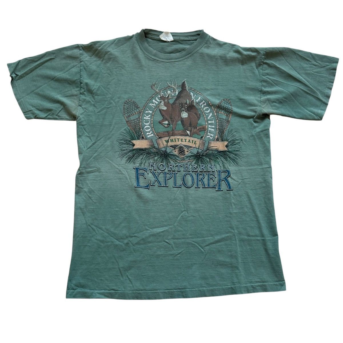 Vintage vintage deer rocky mountain t shirt Size US L / EU 52-54 / 3 - 1 Thumbnail