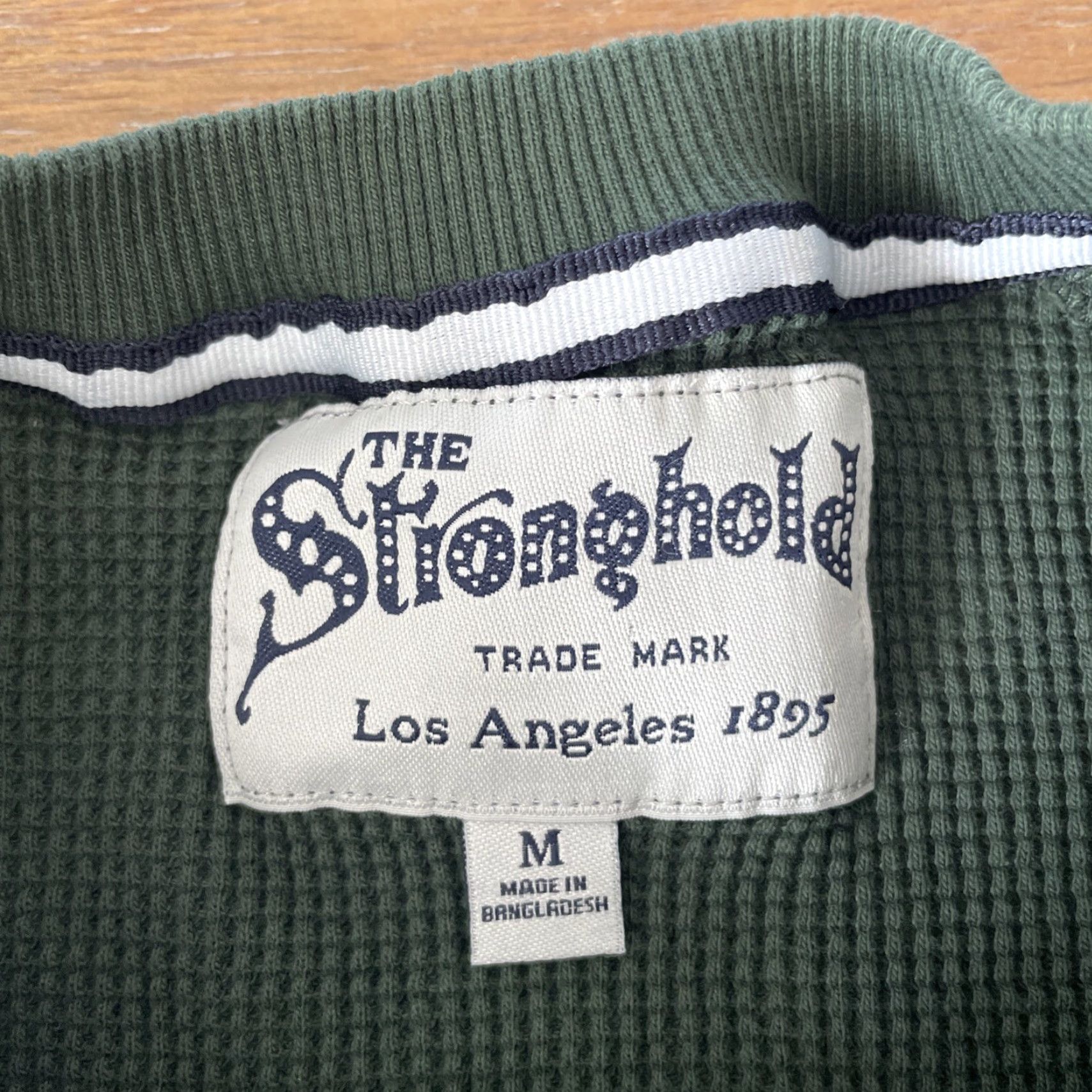 Vintage Stronghold LA Green Waffle Knit Thermal Long Sleeve Shirt Mens M Casual Size US M / EU 48-50 / 2 - 3 Thumbnail