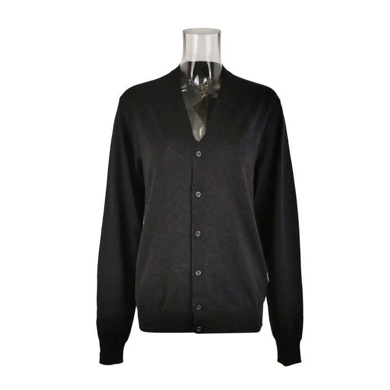 Prada Prada Grey Wool Long Sleeve Cardigan for Men Size US XL / EU 56 / 4 - 1 Thumbnail