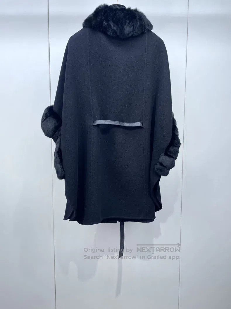 Loro Piana Loro Piana Black Mochi and Cashmere Cloak Coat Size M / US 6-8 / IT 42-44 - 2 Thumbnail