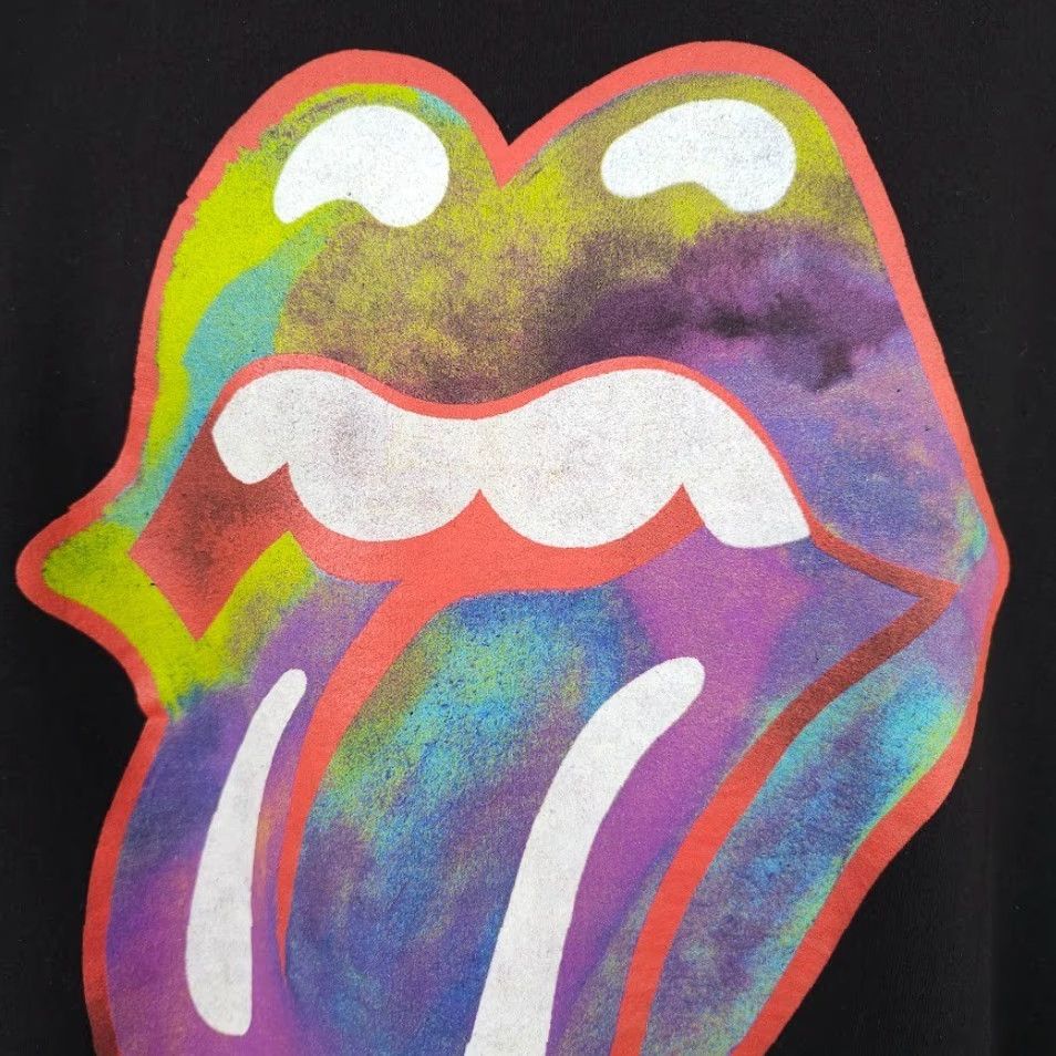 Rainbow VINTAGE Rolling Stones Sweatshirt Mens Large Black Rainbow Tongue Logo Rock Band Size US L / EU 52-54 / 3 - 3 Thumbnail