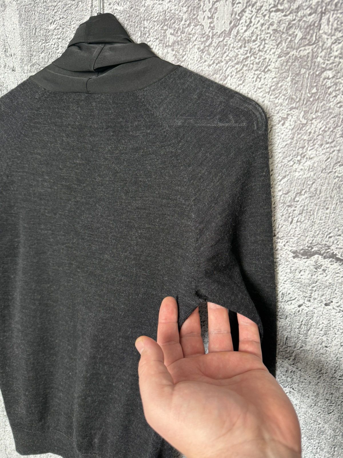 Allsaints AllSaints Rola Panel Black Merino Wool Cardigan Jumper sz S Size S / US 4 / IT 40 - 11 Thumbnail