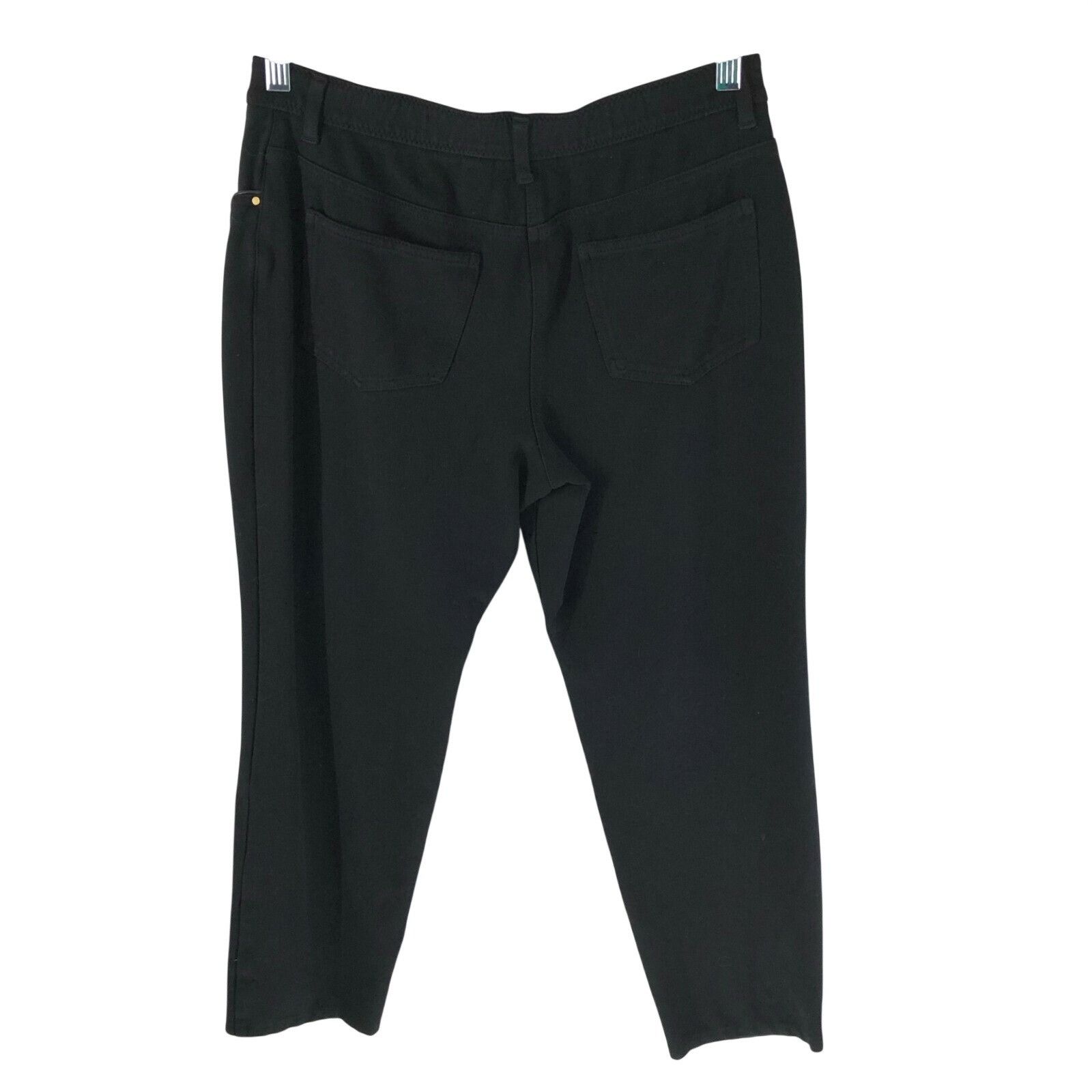 Chicos Chicos Crop Pants So Slimming Elastic Waist Faux Leather Tri Size 30" / US 8 / IT 44 - 3 Thumbnail