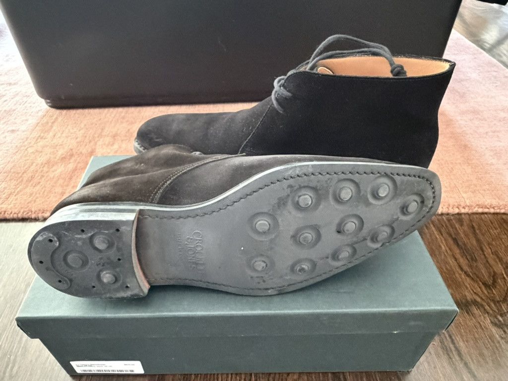 Crockett & Jones Tetbury - Black Seude Size 8E Size US 9 / EU 42 - 4 Thumbnail