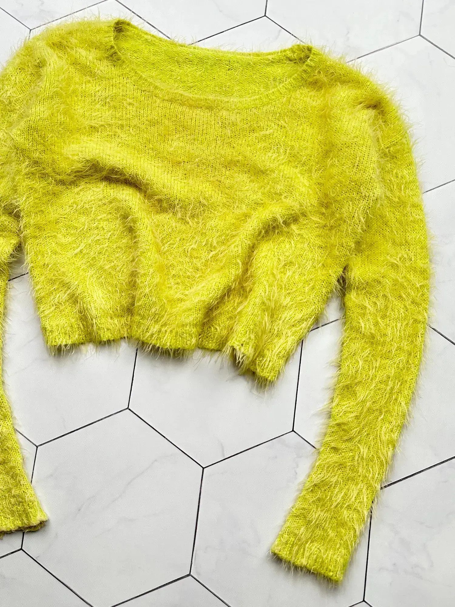 Vintage Vintage Cropped Mohair Sweater (B439)E2 Size M / US 6-8 / IT 42-44 - 3 Thumbnail