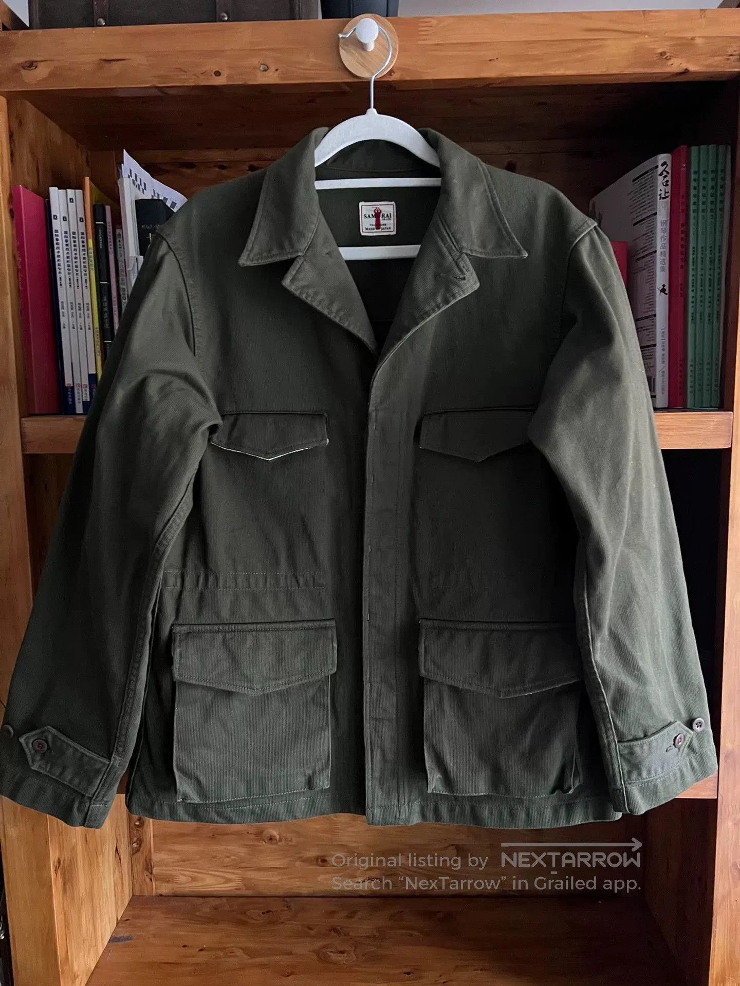 Samurai Jeans olive green bomber jacket with four pockets. Size US M / EU 48-50 / 2 - 2 Thumbnail