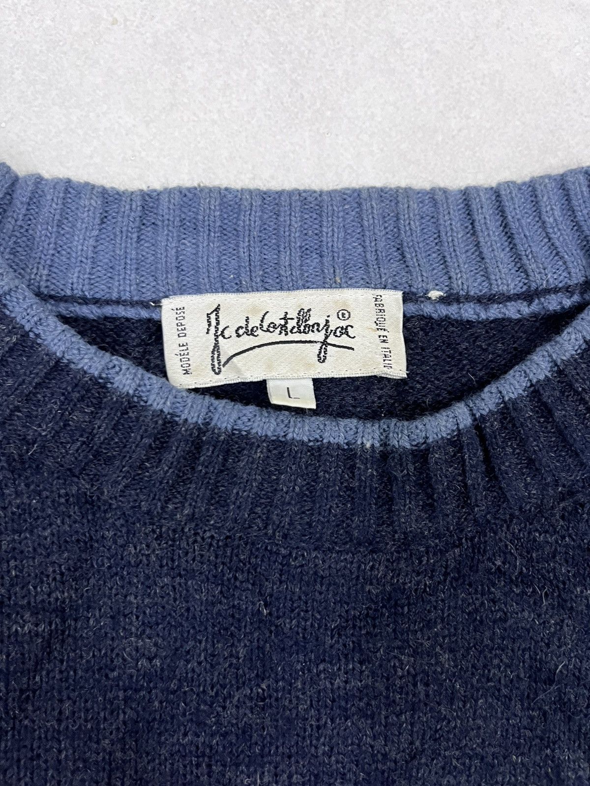 Jean Charles De Castelbajac × Vintage Vintage Castelbajac Logo Knit Sweater Size US L / EU 52-54 / 3 - 5 Thumbnail