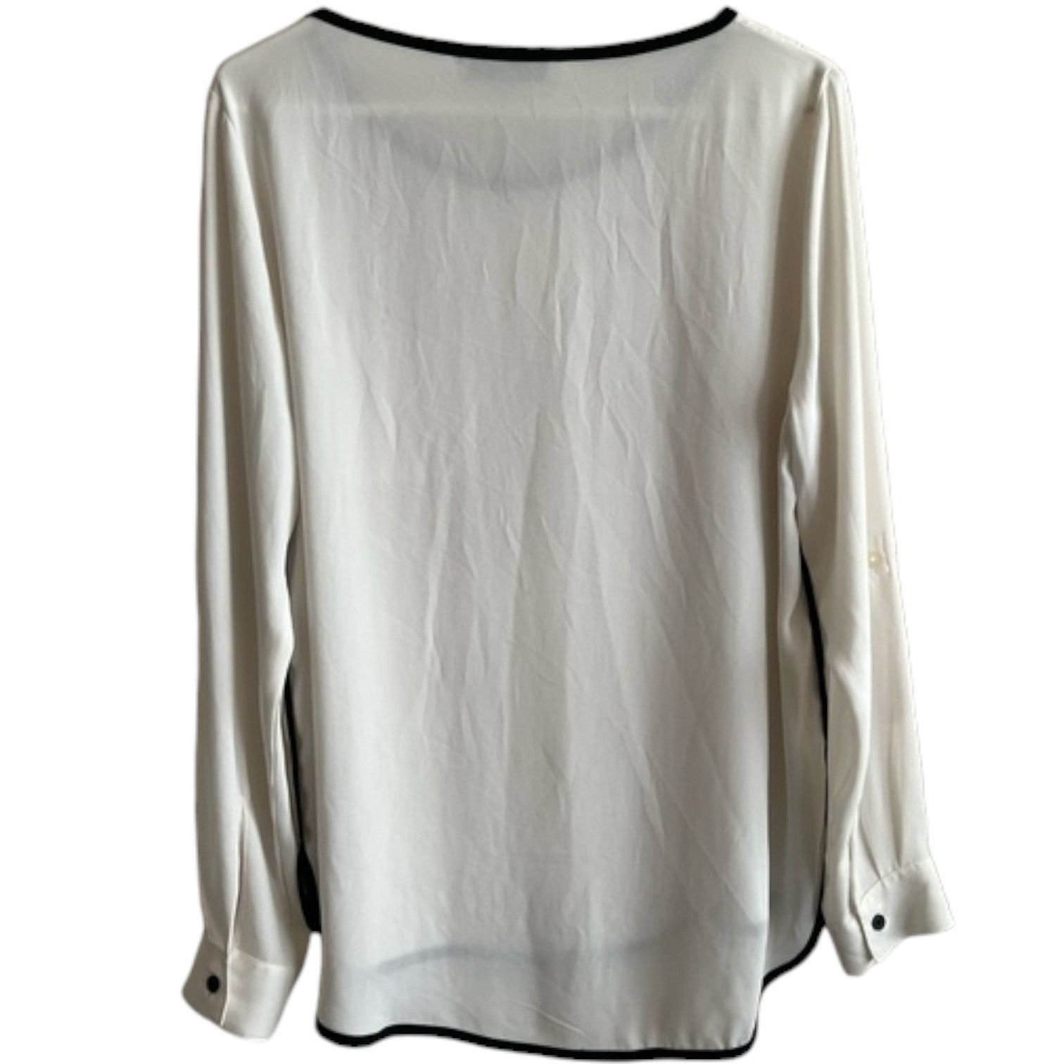 Ann Taylor LOT 2 ANN TAYLOR Loft Beige Semi Sheer Long Sleeve Top, M Size M / US 6-8 / IT 42-44 - 4 Thumbnail