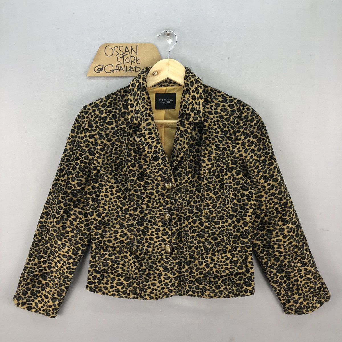 Hysteric Glamour 🇯🇵 Vintage Leopard Print Cropped Jacket Size XS / US 0-2 / IT 36-38 - 1 Thumbnail