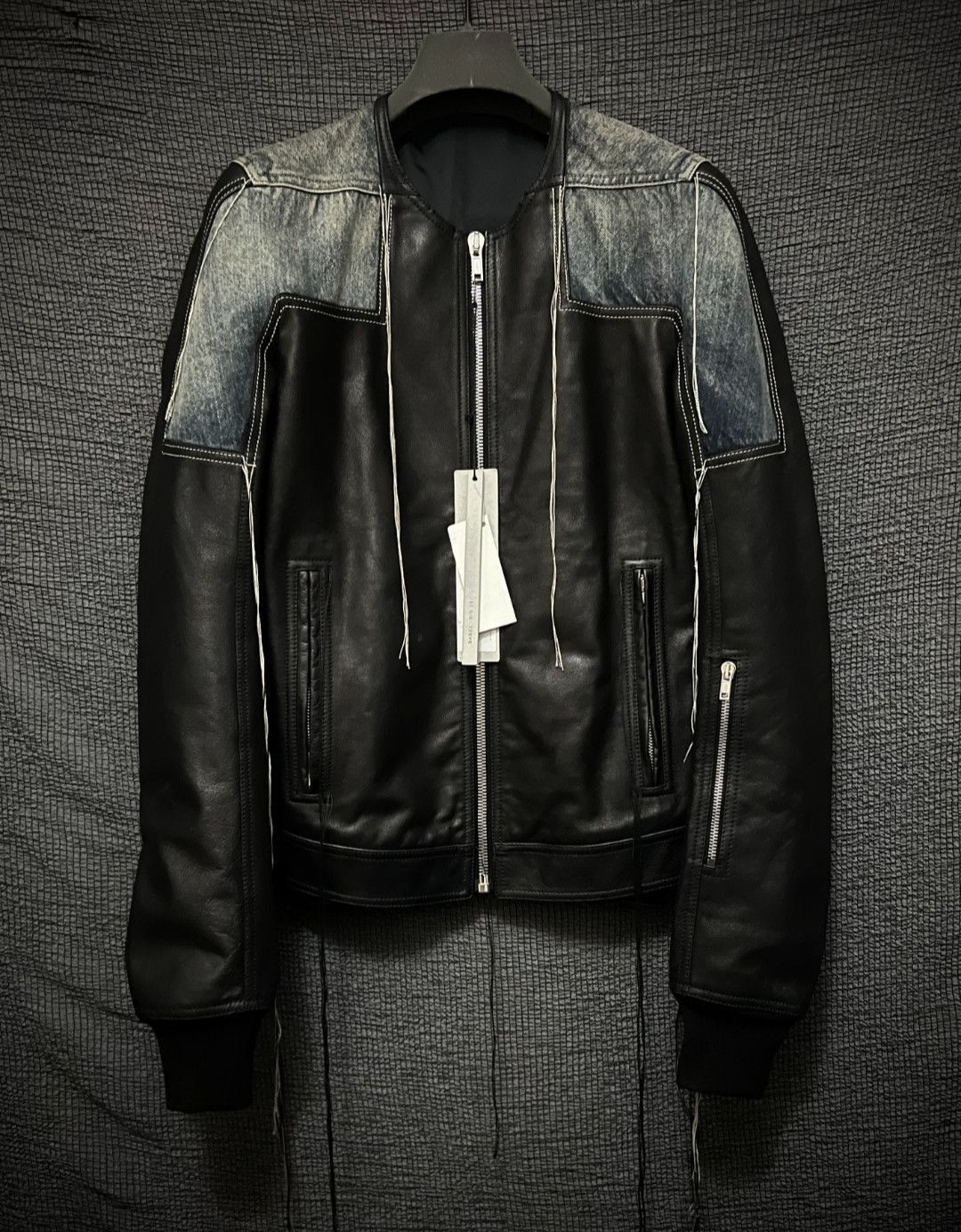 Rick Owens RickOwens19ss mainline fringed denim patchwork jacket-2505 Size US M / EU 48-50 / 2 - 1 Thumbnail