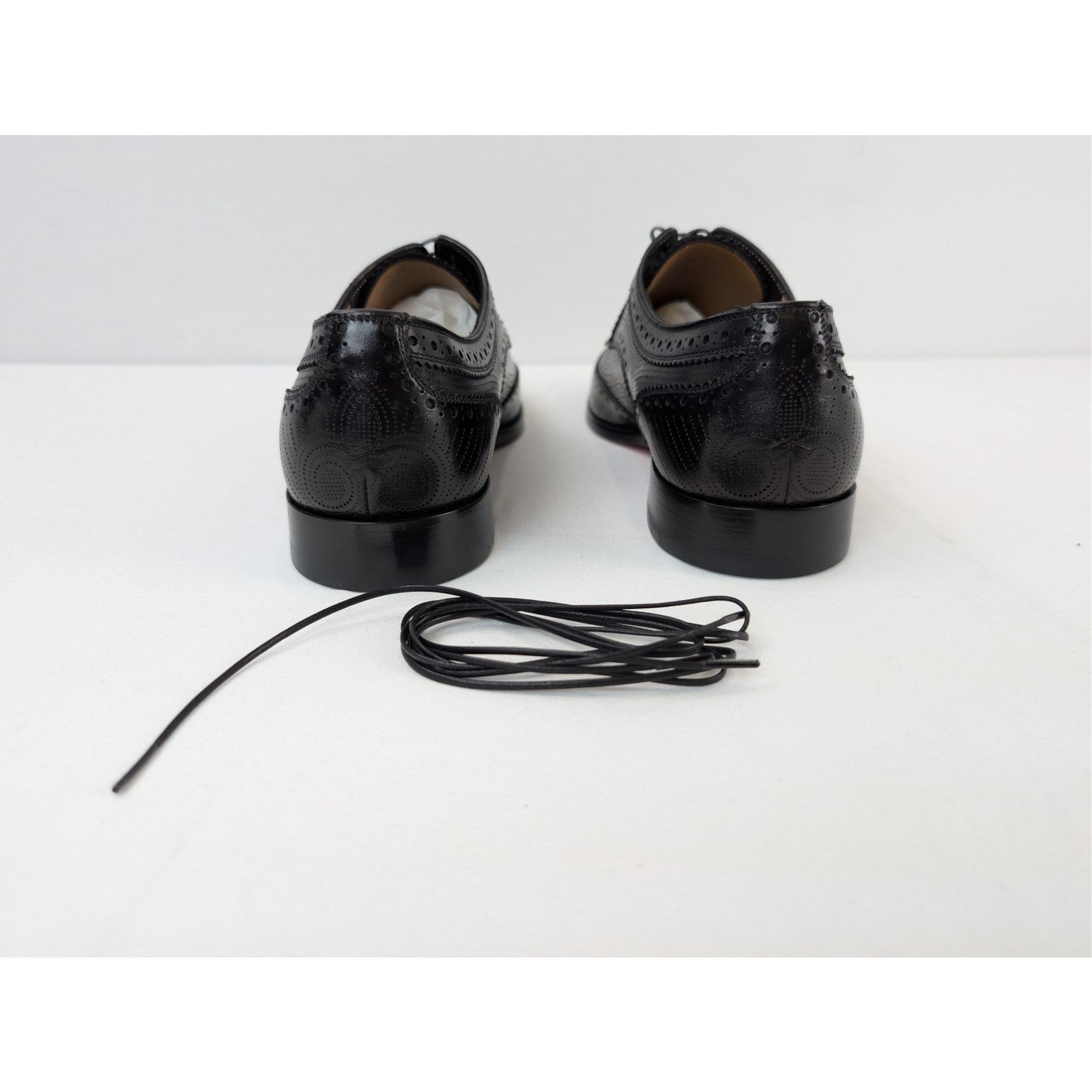 Christian Louboutin o1rshd1 Grave black calf leather derby shoe Boots in Black Size US 8 / EU 41 - 11 Thumbnail
