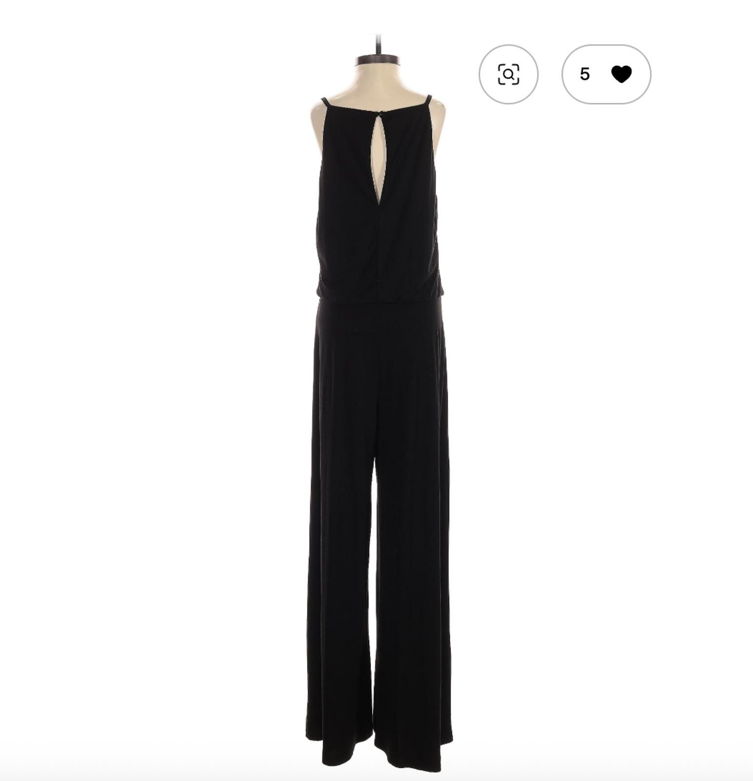 Other White House Black Market Black Sleeveless Jumpsuit Size M Size 32" / US 10 / IT 46 - 2 Thumbnail
