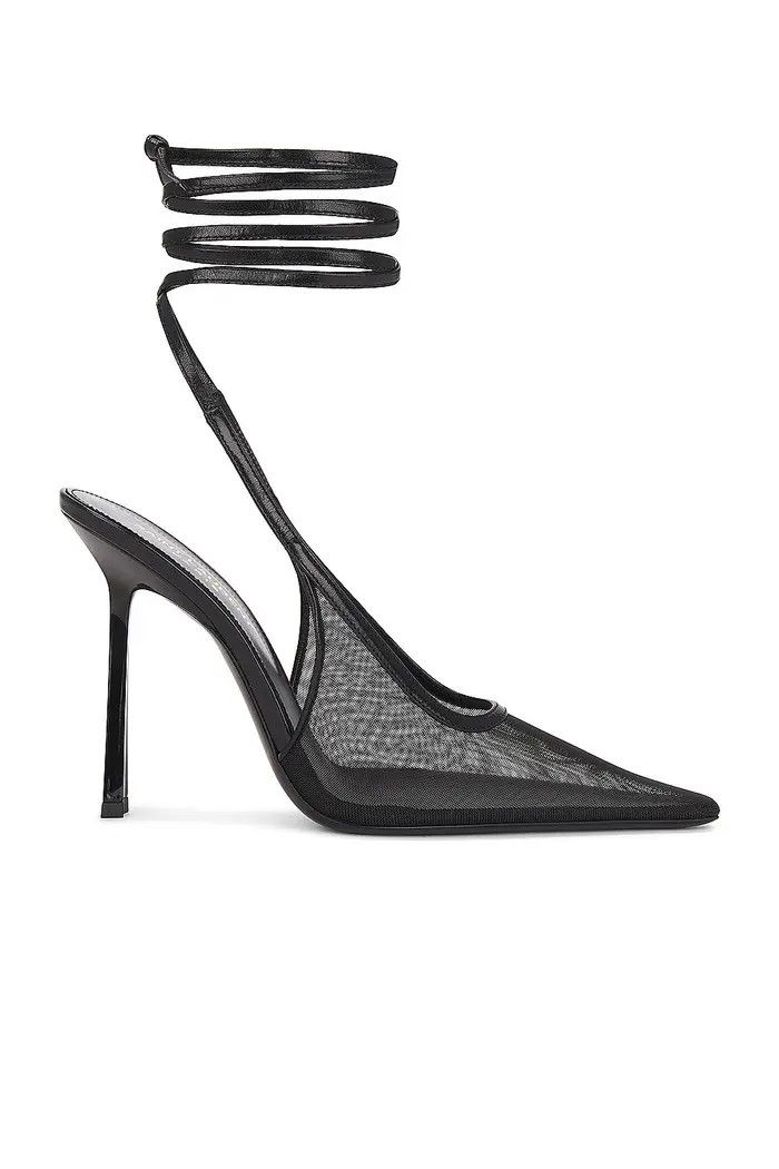 Saint Laurent Paris o1b1hav111025 776291 OXALIS Slingback Pumps in Mesh in Black Size US 11.5 / IT 41.5 - 1 Thumbnail