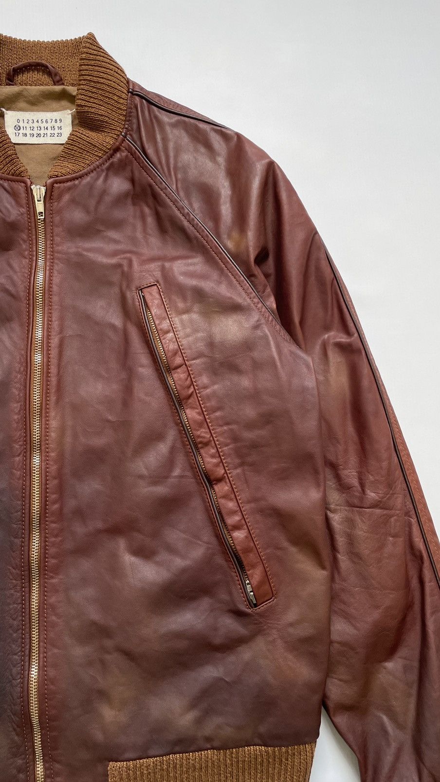 Maison Margiela S/S 04 ‘Five Zip’ Leather Bomber Jacket Size US M / EU 48-50 / 2 - 11 Thumbnail