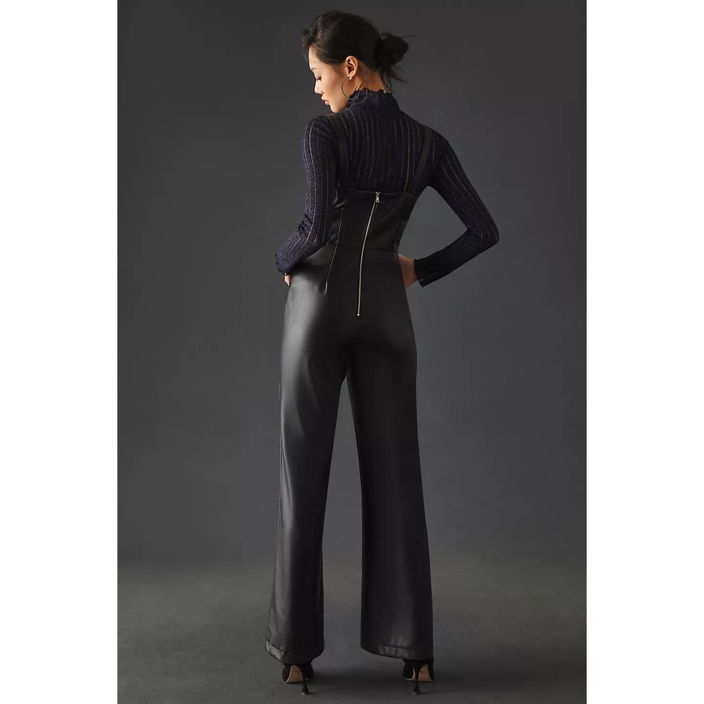 Anthropologie Anthropologie Avec Les Filles Faux Leather Jumpsuit SMALL Size 28" / US 6 / IT 42 - 5 Thumbnail