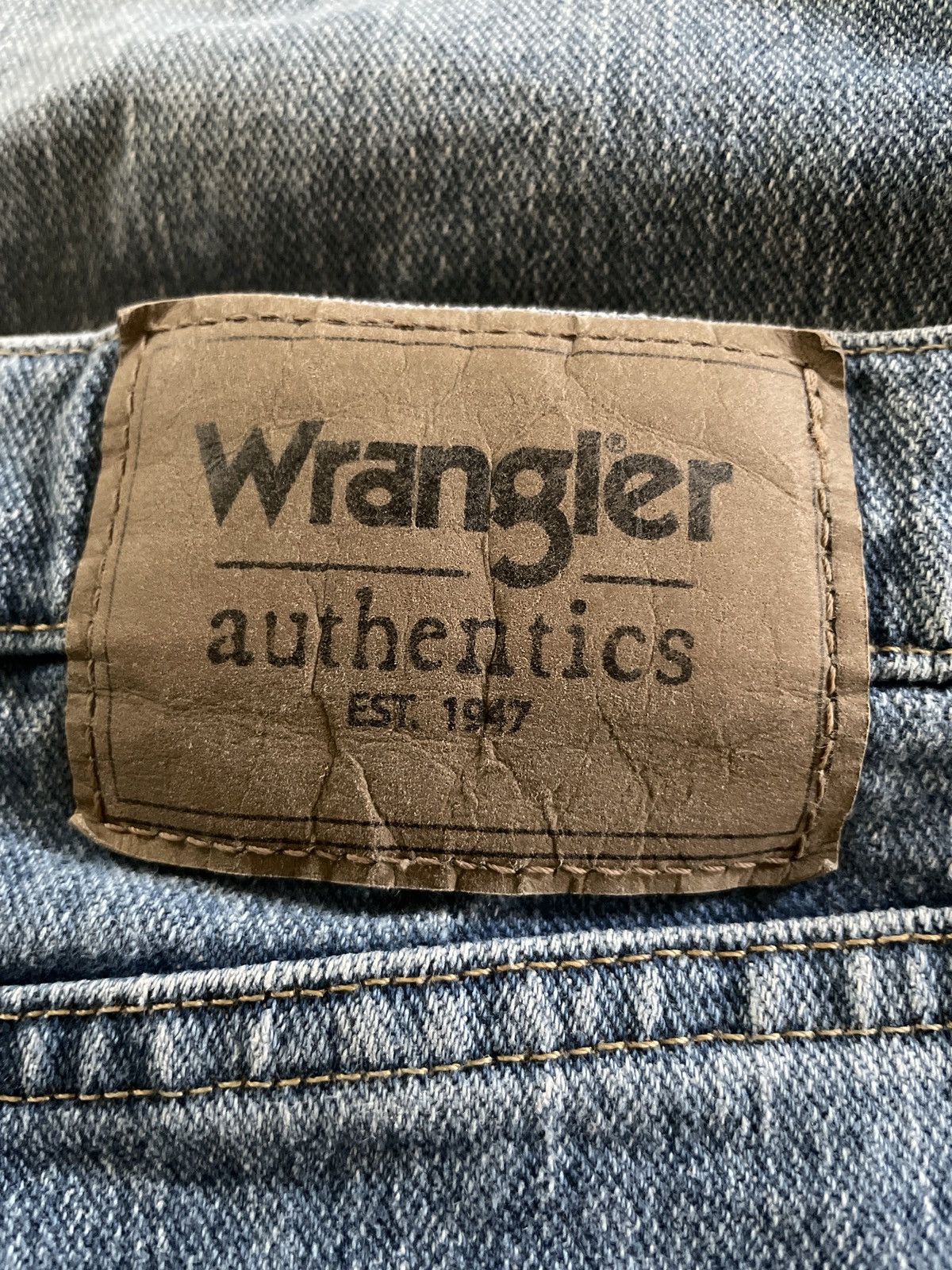 Vintage × Wrangler Wrangler Blue Jean Short 40 JORTS Denim vintage light washed Size US 40 / EU 56 - 8 Thumbnail