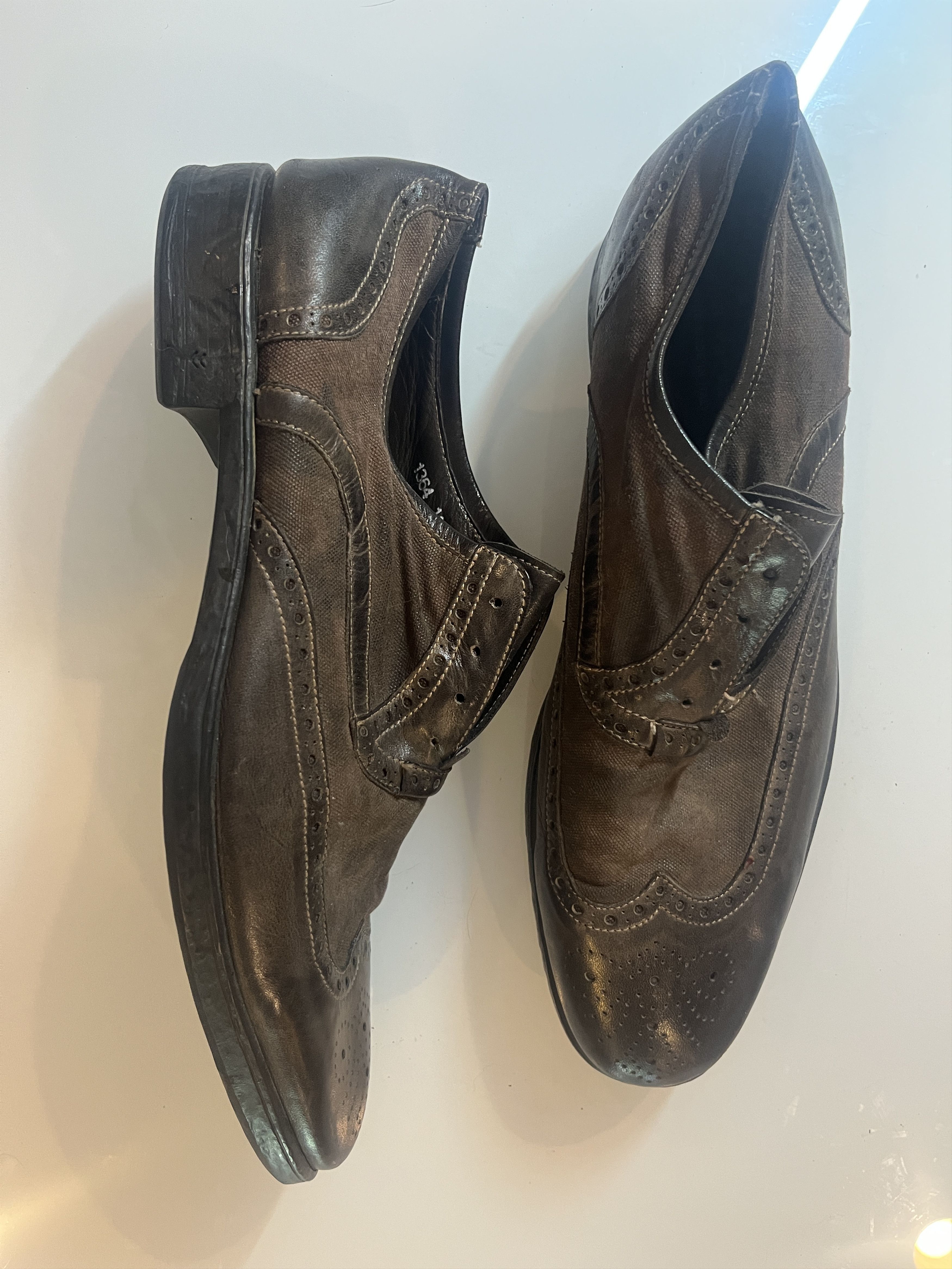 Varvatos Made in Italy Wingtip Laceless Brogue Style 1364