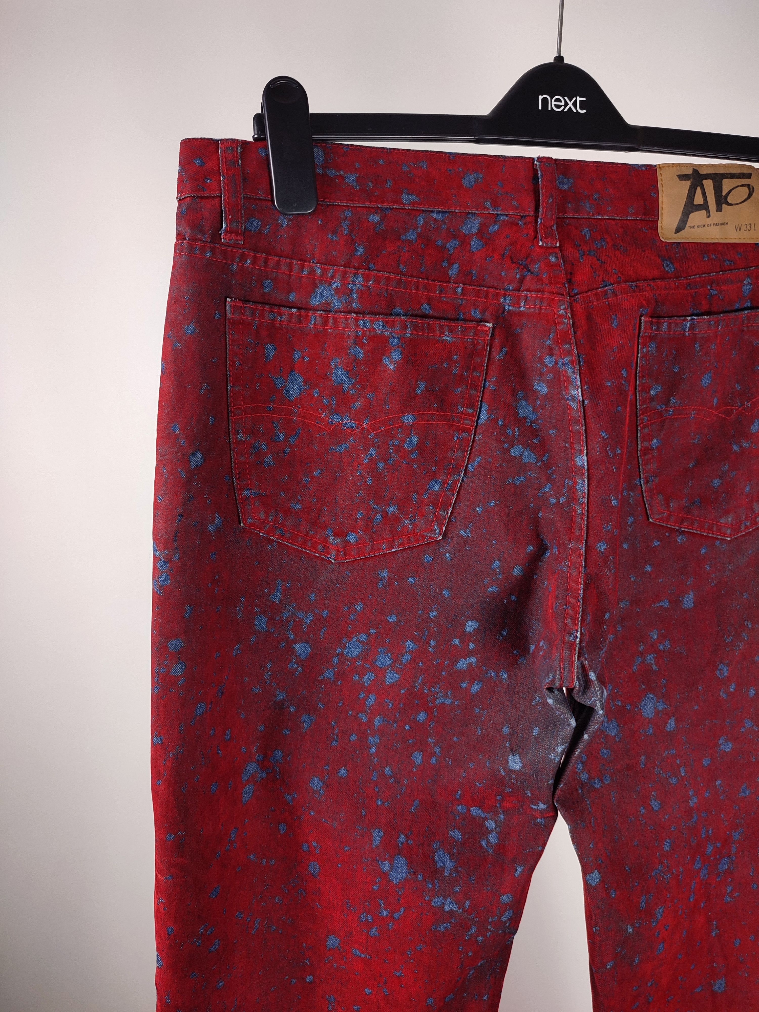If Six Was Nine ATO The Kick Of Fashion Velour Flared Vampire Jeans Size US 33 - 22 Thumbnail