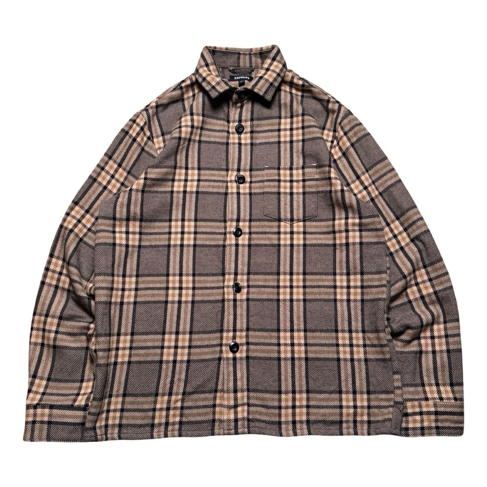 Express Express Yellow Black Plaid Flannel Shirt S Burberry Check Size US S / EU 44-46 / 1 - 1 Thumbnail