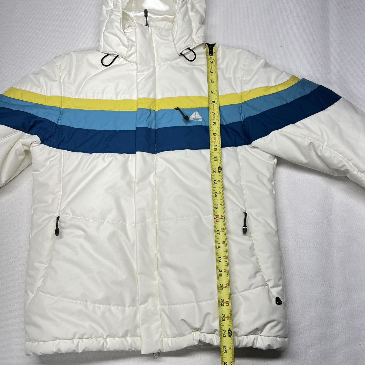 Nike × Nike ACG × Vintage VTG Nike ACG Jacket White Puffer Jacket Zip Winter Ski Retro Size M / US 6-8 / IT 42-44 - 22 Thumbnail