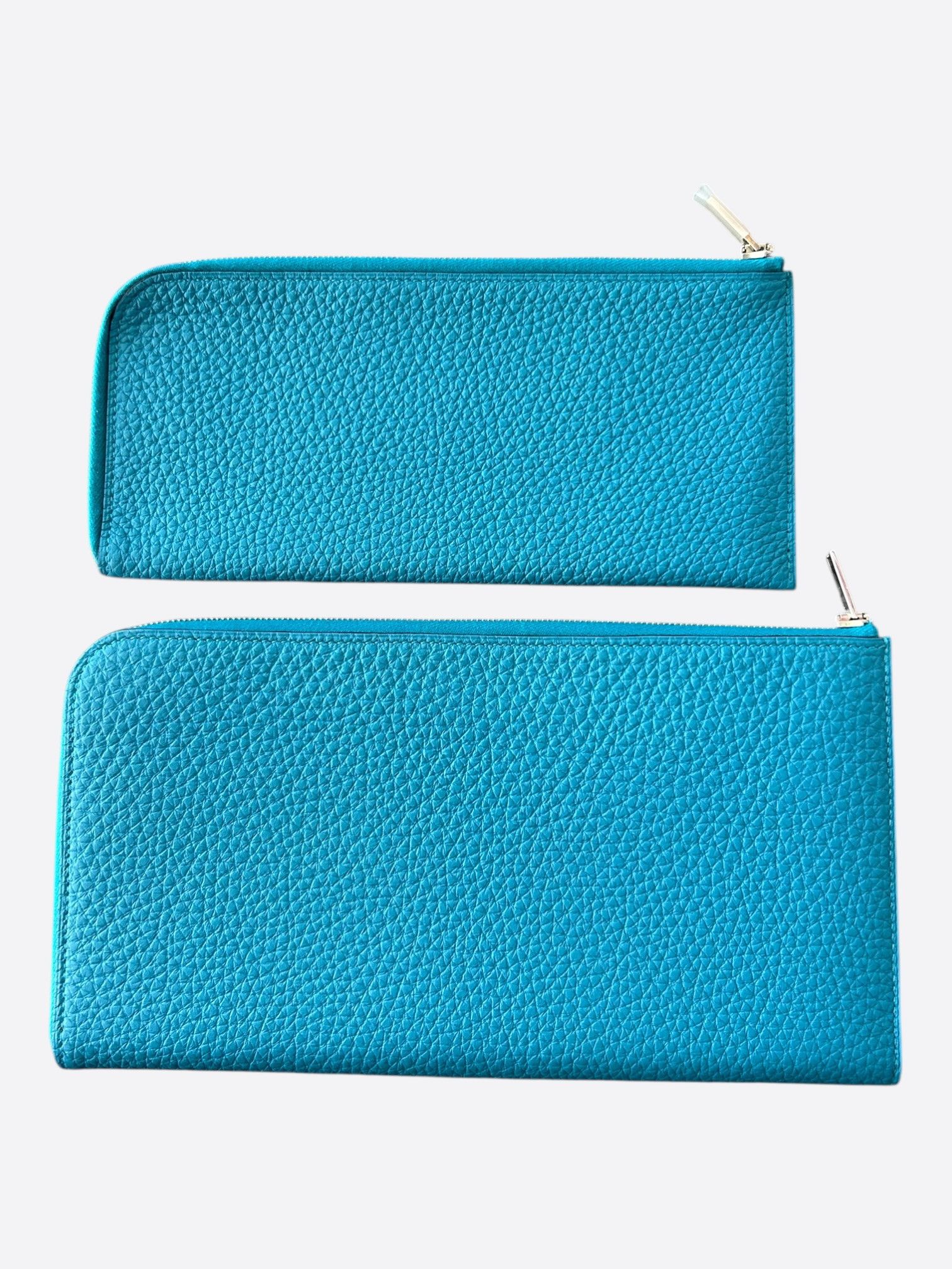Hermes Hermes Blue Togo & Palladium Hardware Zippy Wallet Size ONE SIZE - 4 Thumbnail