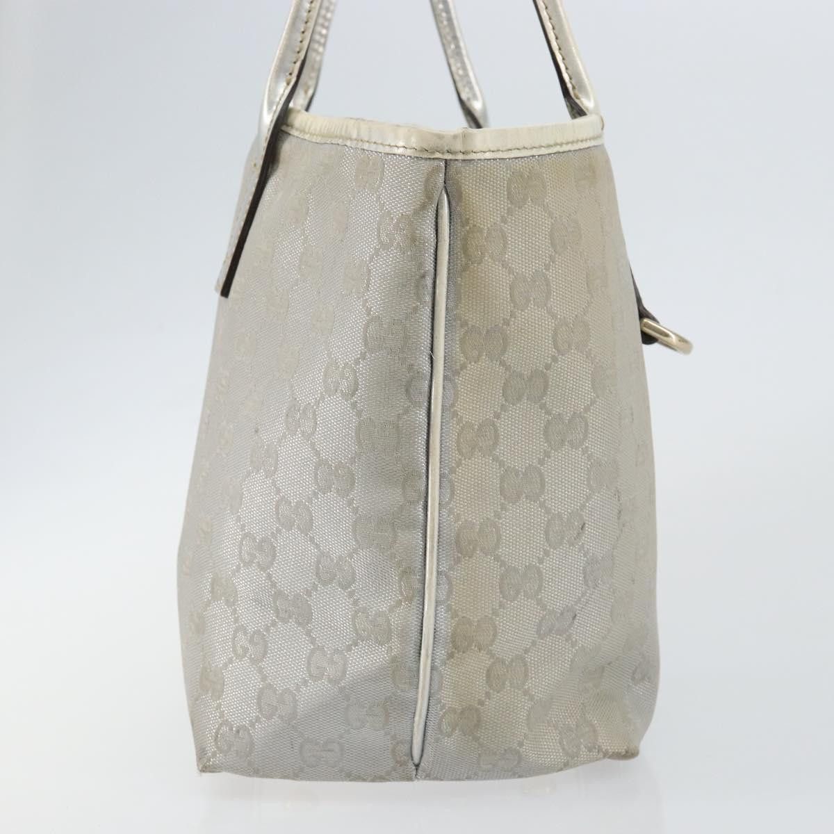 Gucci GUCCI GG Canvas Tote Bag Silver Gold Size ONE SIZE - 4 Thumbnail