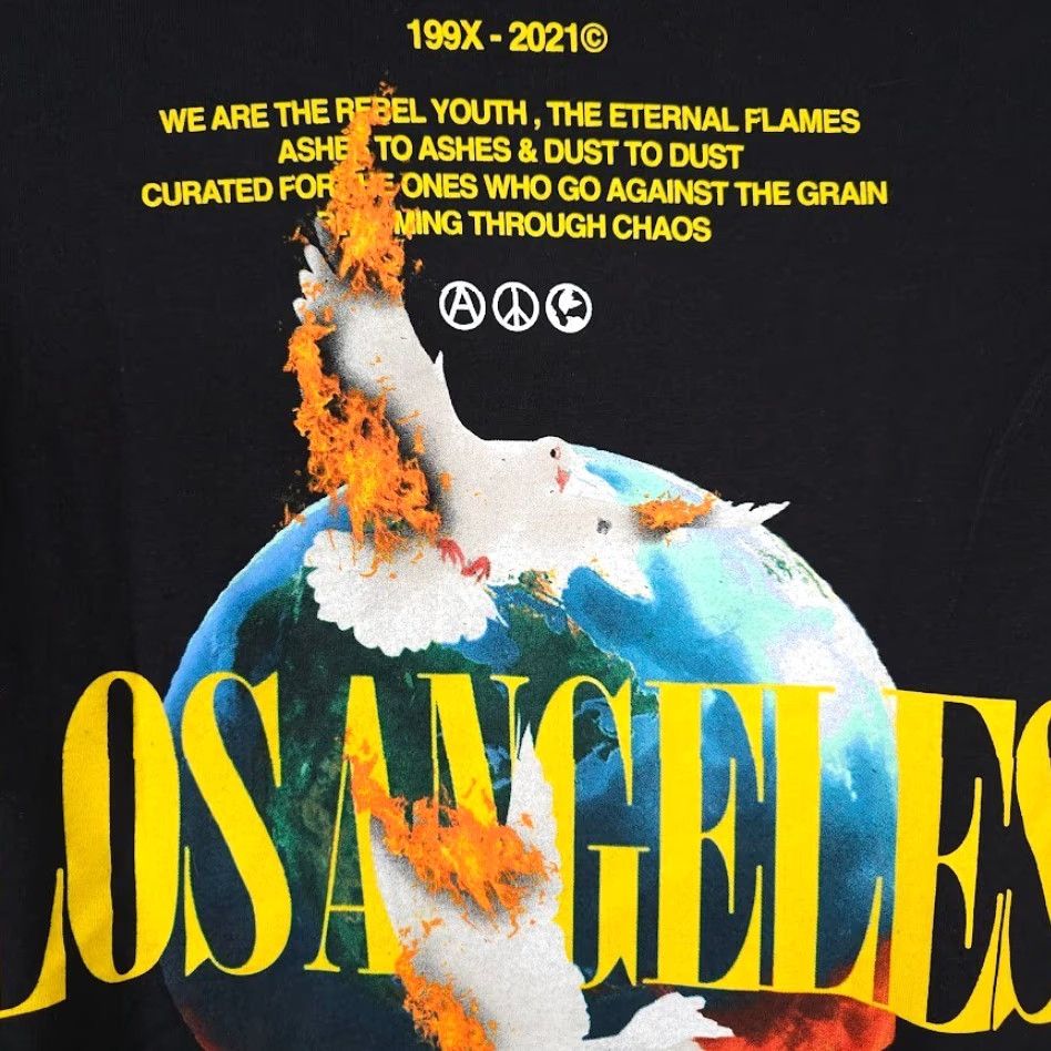 Vintage Civil Regime T Shirt Mens Size Medium Black World On Fire Ashes To Ashes Size US M / EU 48-50 / 2 - 6 Thumbnail