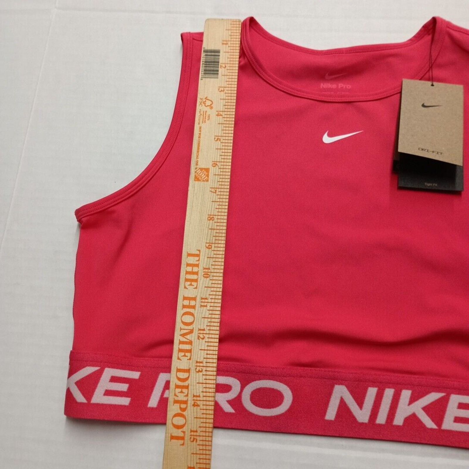 Nike Nike Pro Dri-FIT CropTank Top Women's Size L Pink Tight Fit Size L / US 10 / IT 46 - 6 Thumbnail