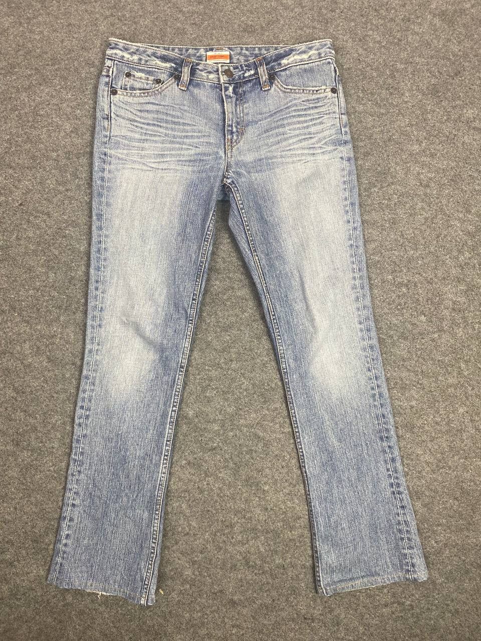 Japanese Brand sweet camel low bootcut denim nice design Size 31" - 8 Thumbnail