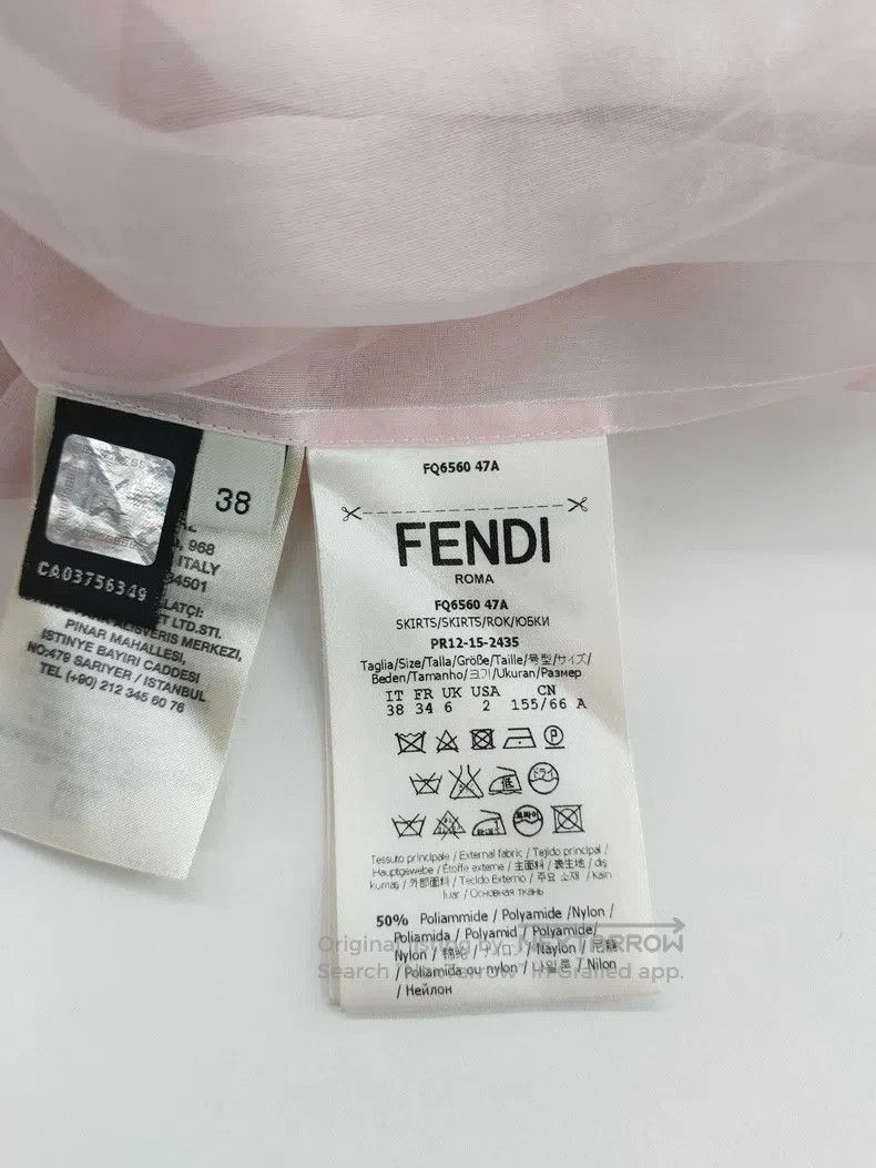 Fendi Fendi Pink Velvet Embroidered Skirt Size 25" / US 0 / IT 36 - 4 Thumbnail