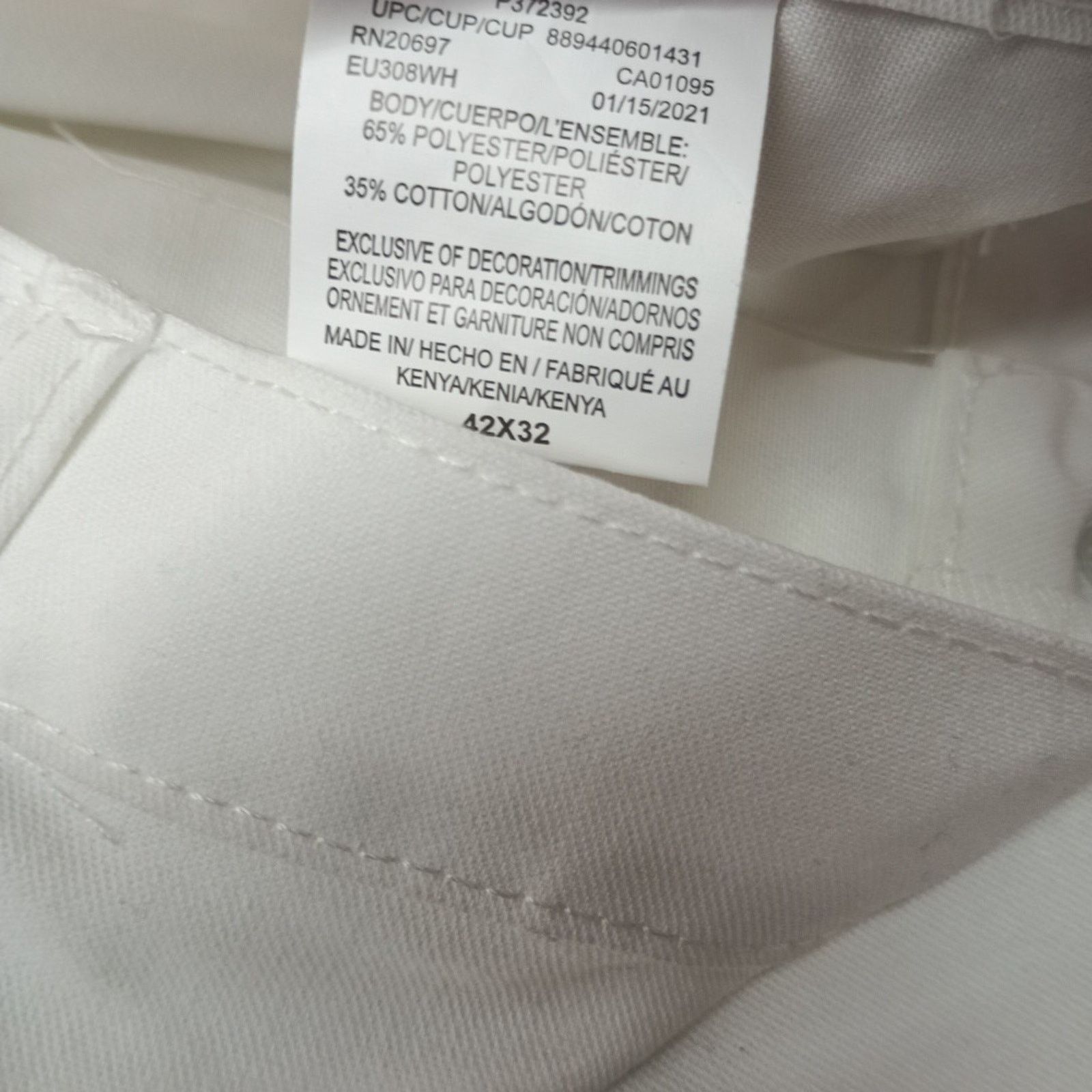 Dickies Dickies Mens White Relaxed Fit Flex Painter Pants Size 42x32 Size US 42 / EU 58 - 5 Thumbnail