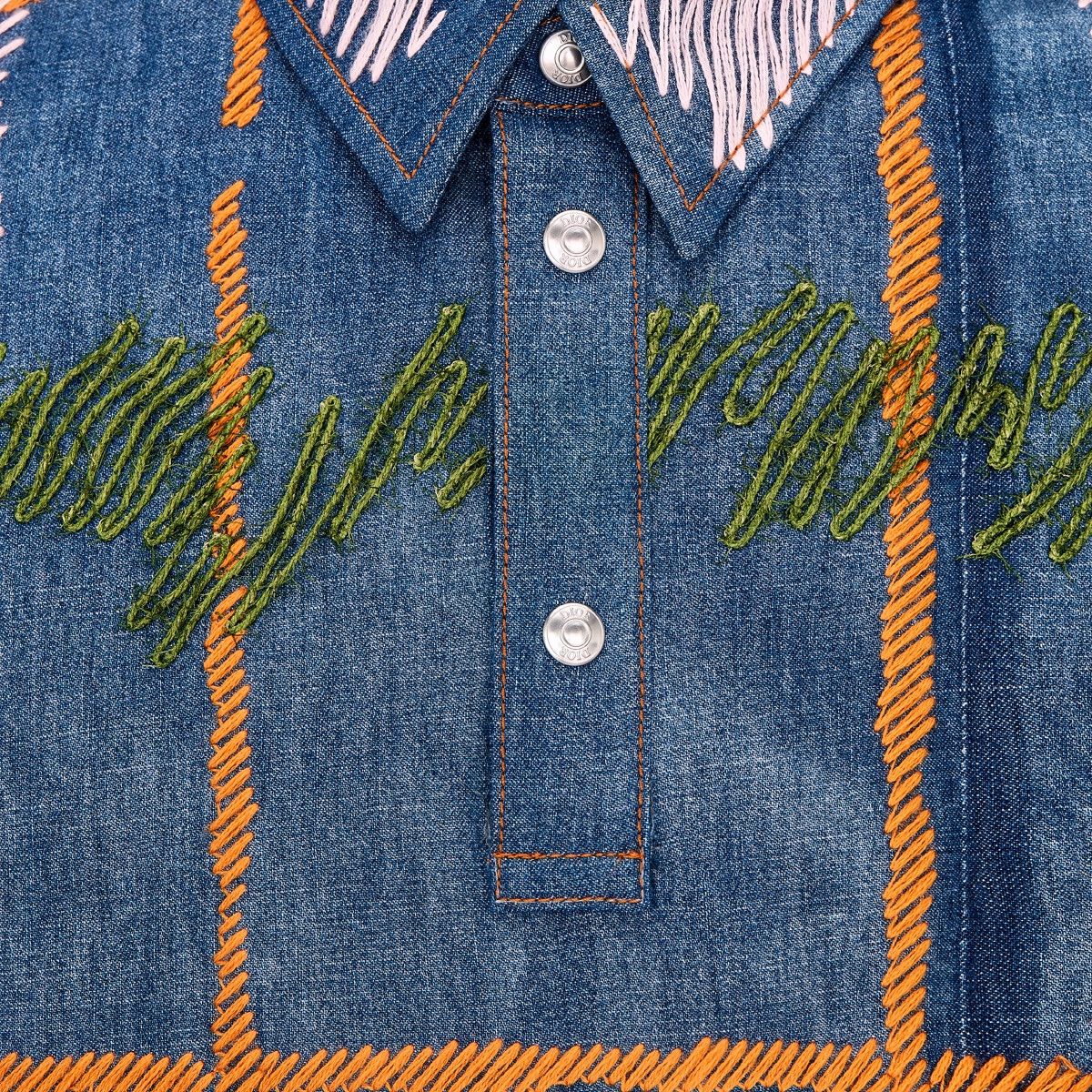 Dior o1bcso1str0125 Tears Shirt in Blue Slub Size US M / EU 48-50 / 2 - 3 Thumbnail