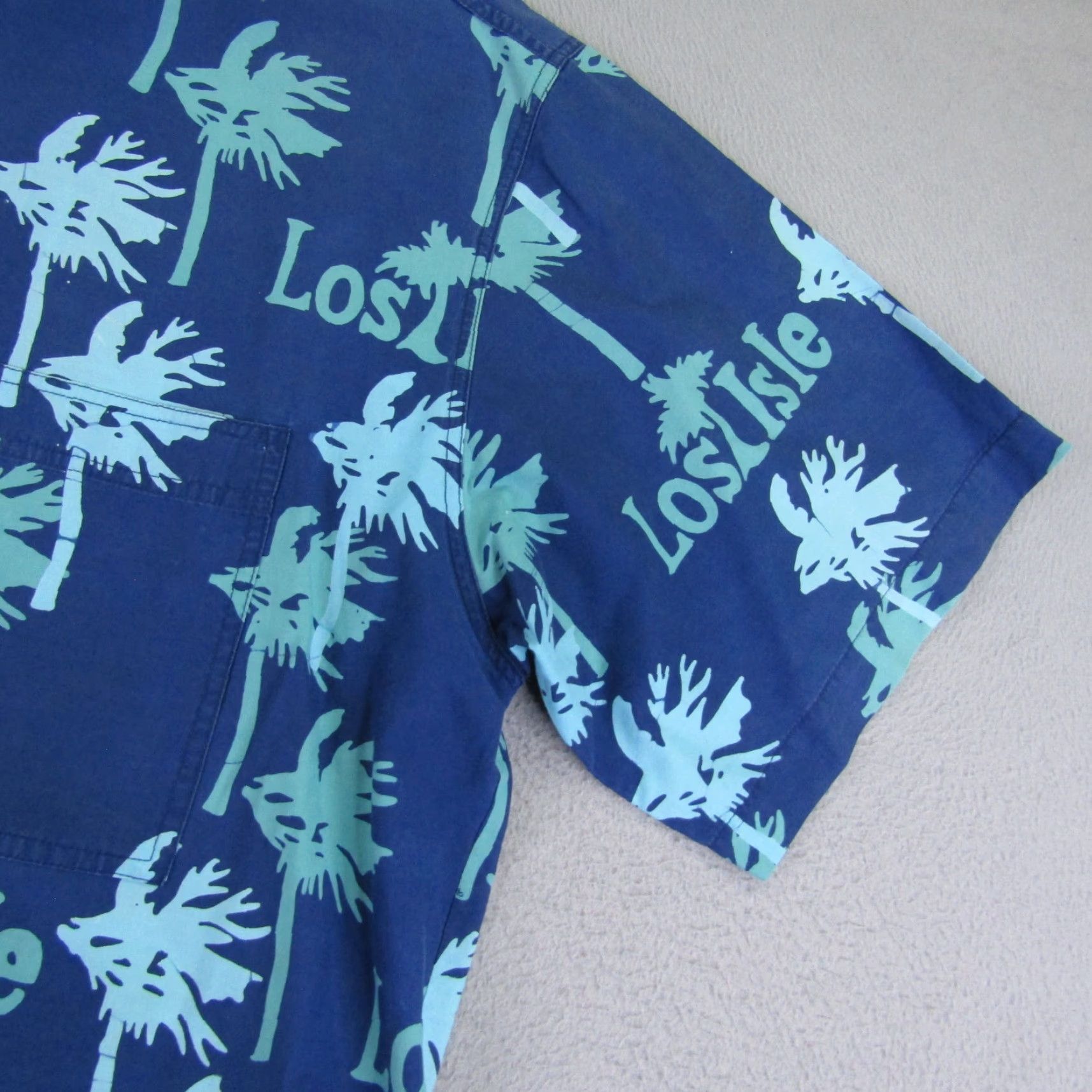 Vintage VINTAGE Rum Reggae Shirt Men’s Large Blue Hawaiian Button-Up Short Sleeve Collared Beach Aloha 90s Mens Size US L / EU 52-54 / 3 - 2 Thumbnail