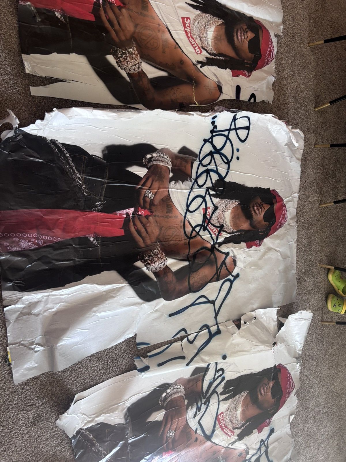 Supreme PLAYBOI CARTI SUPREME (6ft x 4.5ft) POSTER Size 46 - 4 Thumbnail