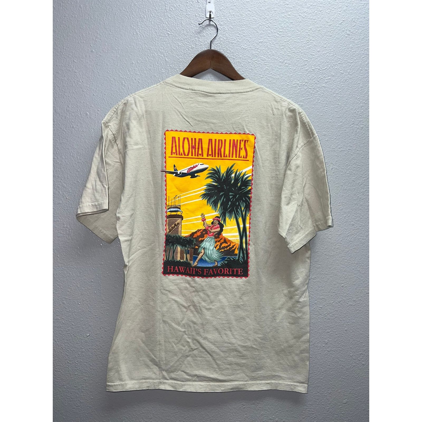 Vintage Vintage Aloha Airlines Shirt Hawaii Favorite Airplane 90s L Size US L / EU 52-54 / 3 - 1 Thumbnail