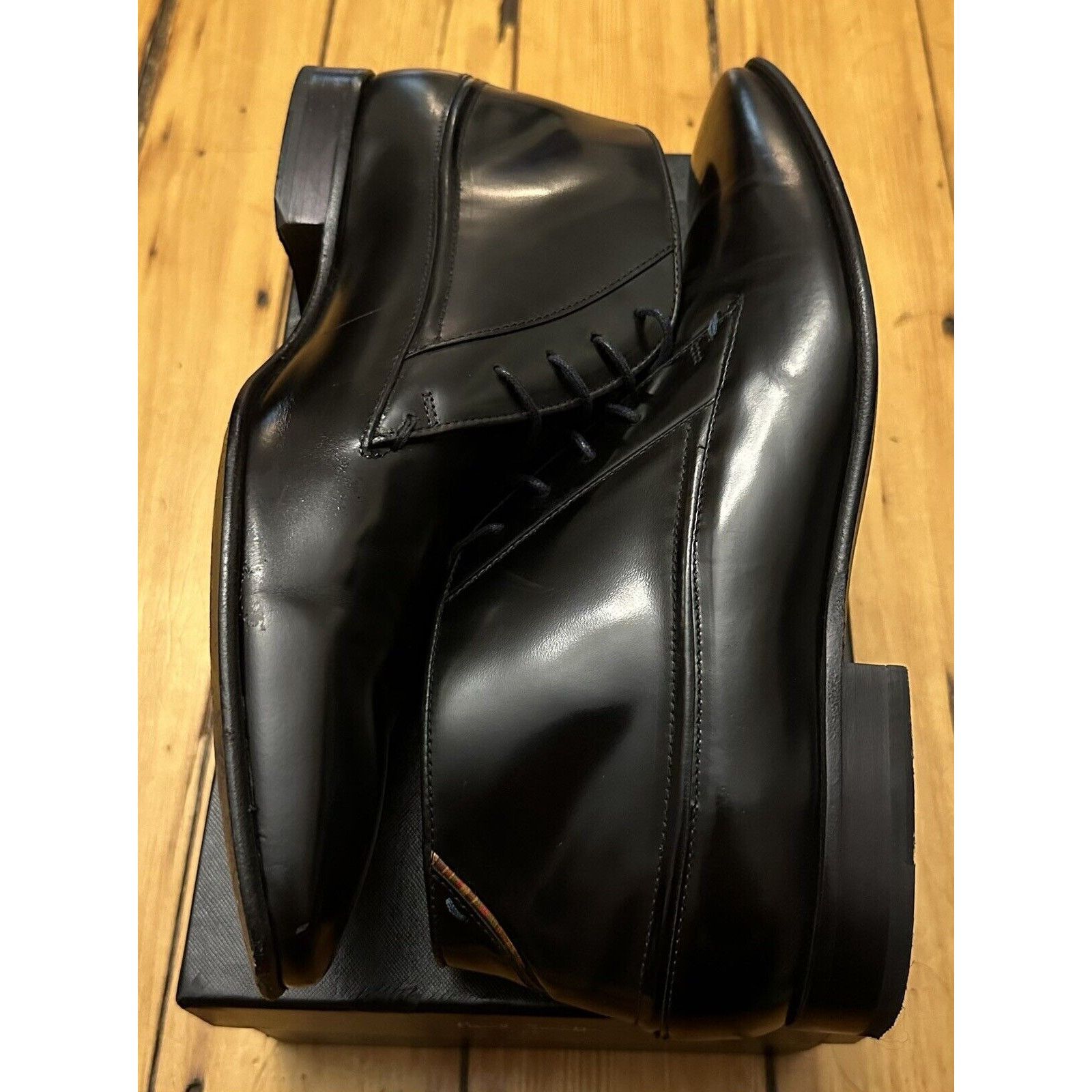 Paul Smith Worn twice! $400 PAUL SMITH BLACK LEATHER SHOE BOOT. US 12. Size US 12 / EU 45 - 2 Thumbnail