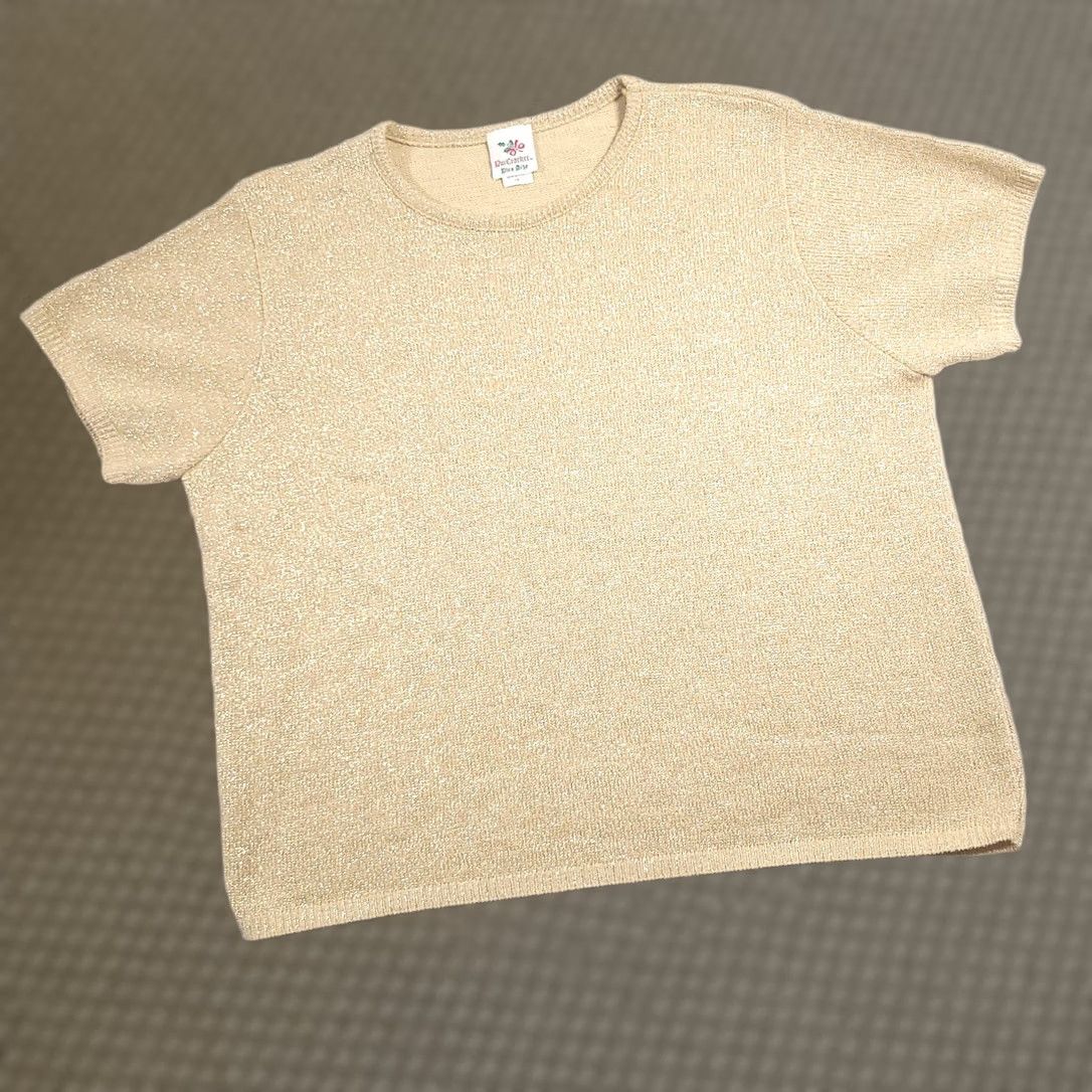 Vintage VINTAGE Nutcracker Sweater Women 1X Plus Size Short Sleeve Knit Gold Shimmer USA Vest 90s Christmas Womens Size XL / US 12-14 / IT 48-50 - 1 Thumbnail
