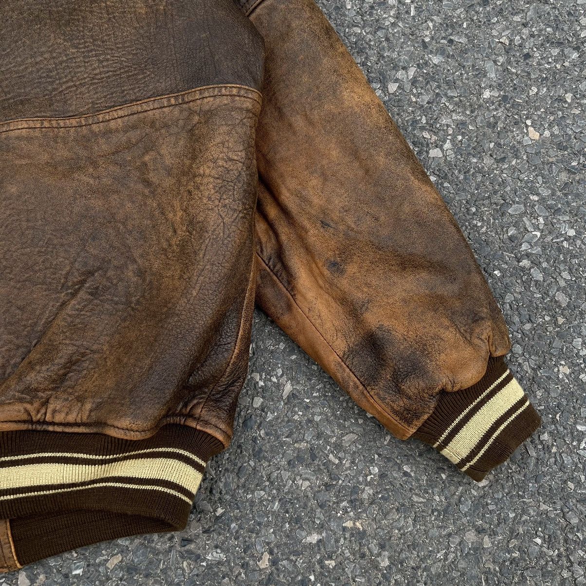 Genuine Leather × Starter × Vintage Vintage 90s Chicago White Sox by Starter Leather Jacket Size US L / EU 52-54 / 3 - 5 Thumbnail
