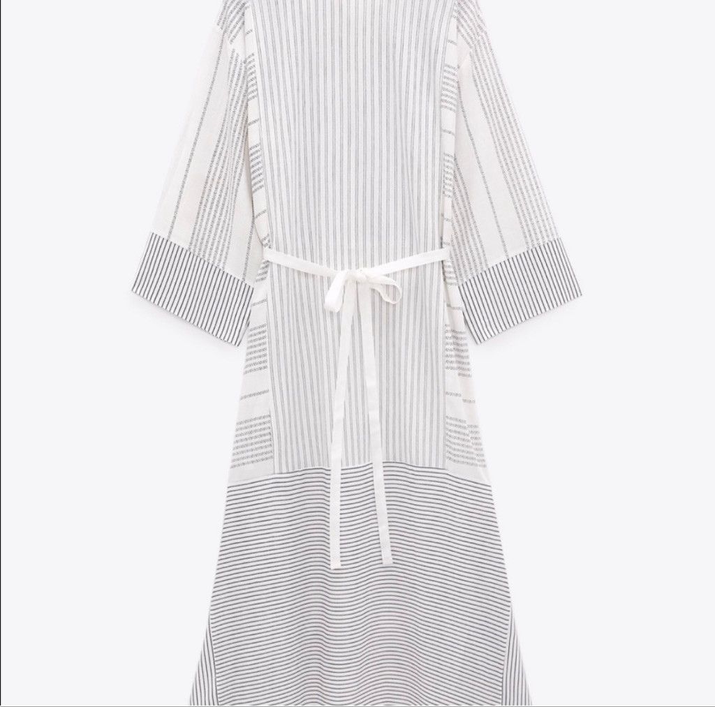 Zara Zara Asymmetric Hem Striped Dress Size S / US 4 / IT 40 - 4 Thumbnail