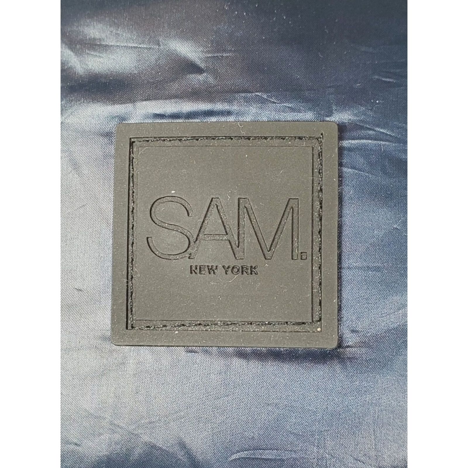 Vintage SAM. New York Freedom Vest Women's M Midnight Blue Goose Down Puffer Vest Slim Zip Pockets Wind-Resistant White Logo Size M / US 6-8 / IT 42-44 - 4 Thumbnail