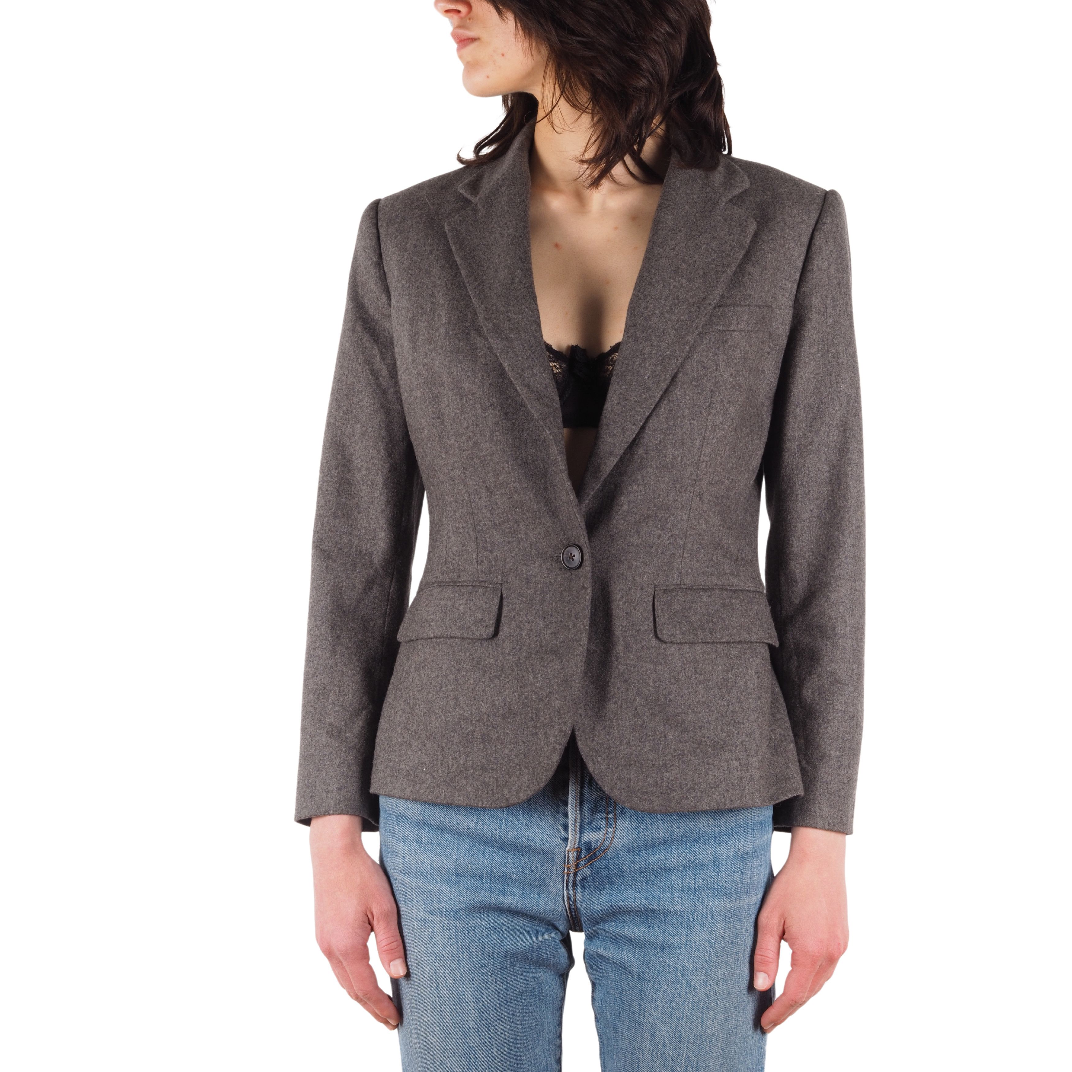 Ralph Lauren × Vintage Ralph Lauren Vintage Wool Gray Jacket Blazer Size M / US 6-8 / IT 42-44 - 1 Thumbnail