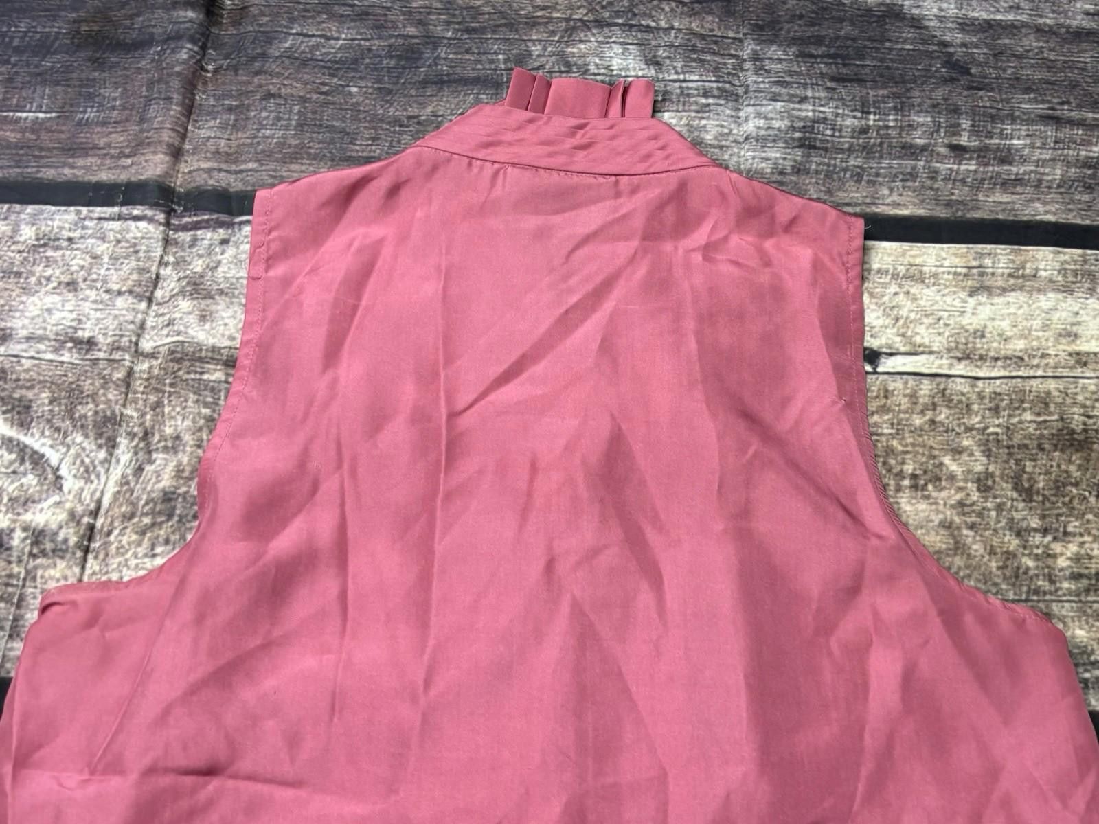Kendrick Lamar Kenar Top Womens S Silk Ruffle Sleeveless Pink Oversized Size S / US 4 / IT 40 - 7 Thumbnail