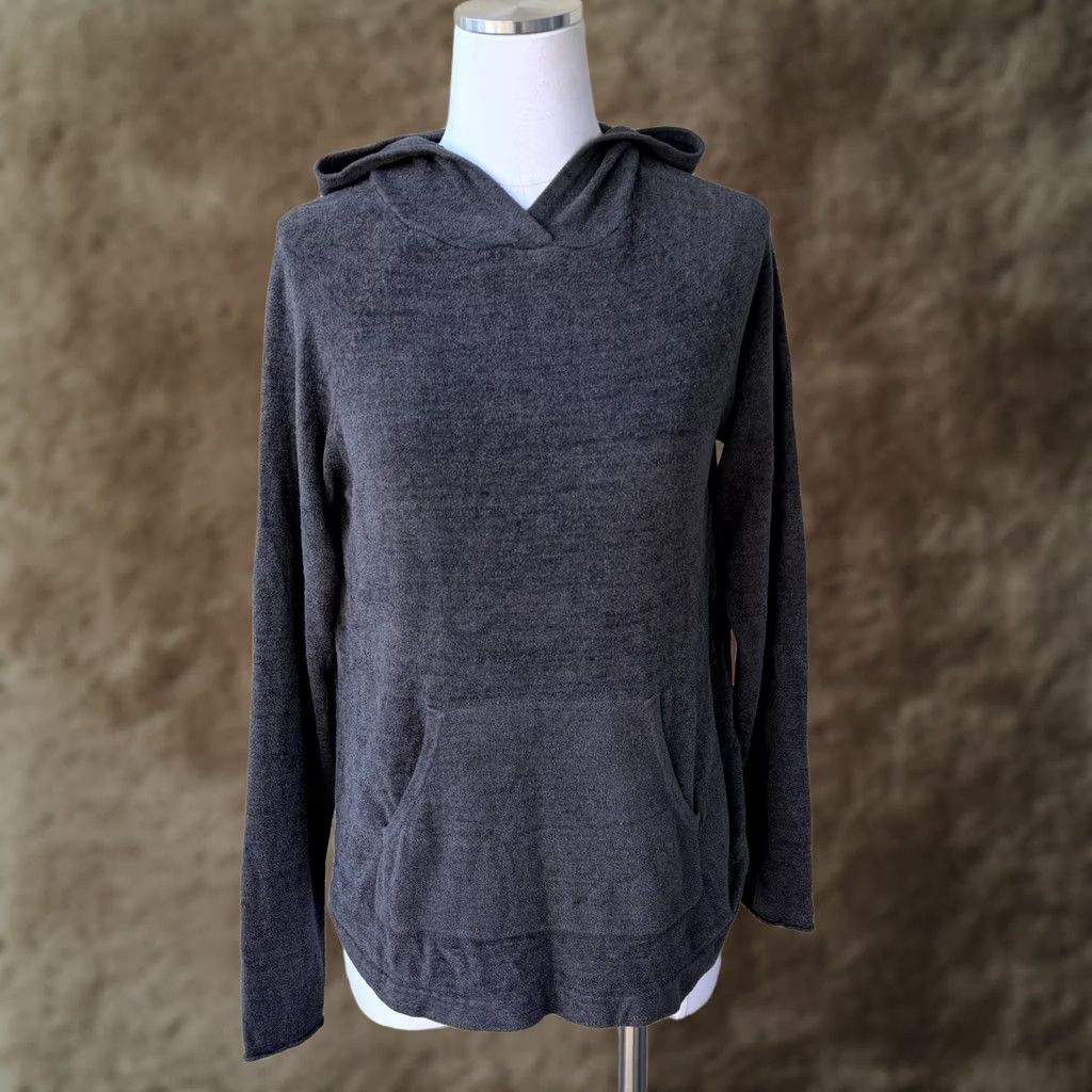 Vintage Barefoot Dreams Sweater Womens Small Gray CozyChic Lite Hooded Tunic V-Neck Long Sleeve Lightweight Knit DC Size S / US 4 / IT 40 - 1 Thumbnail