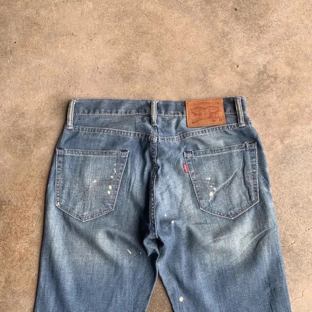 Art Comes First Levis 511 Blue Wash Bleach Jeans Pants Waist 30 Size US 30 / EU 46 - 11 Thumbnail