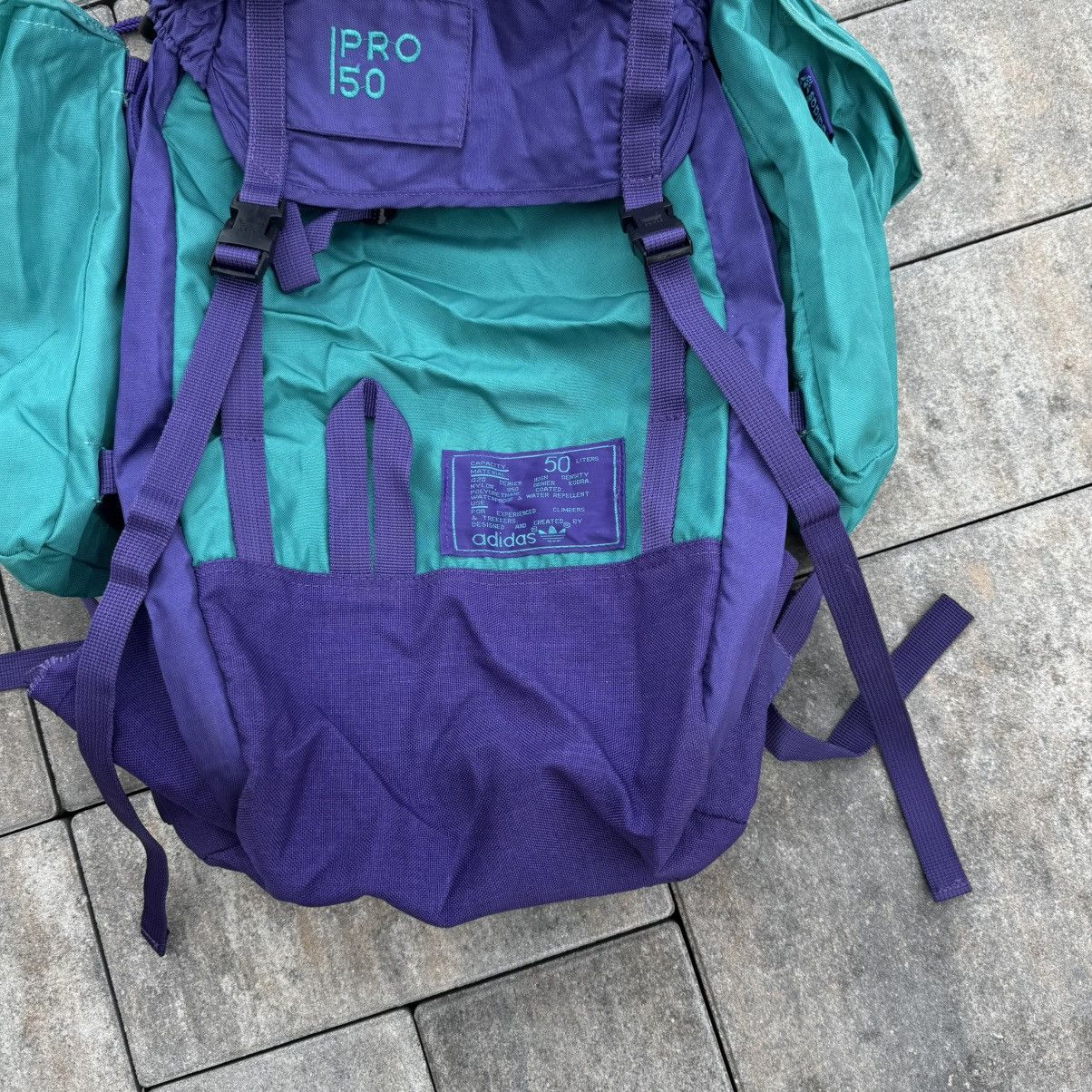 Adidas CRAZY! Adidas Retro 90s Pro 50 Himalaya Backpack Hiking Rare Size ONE SIZE - 5 Thumbnail