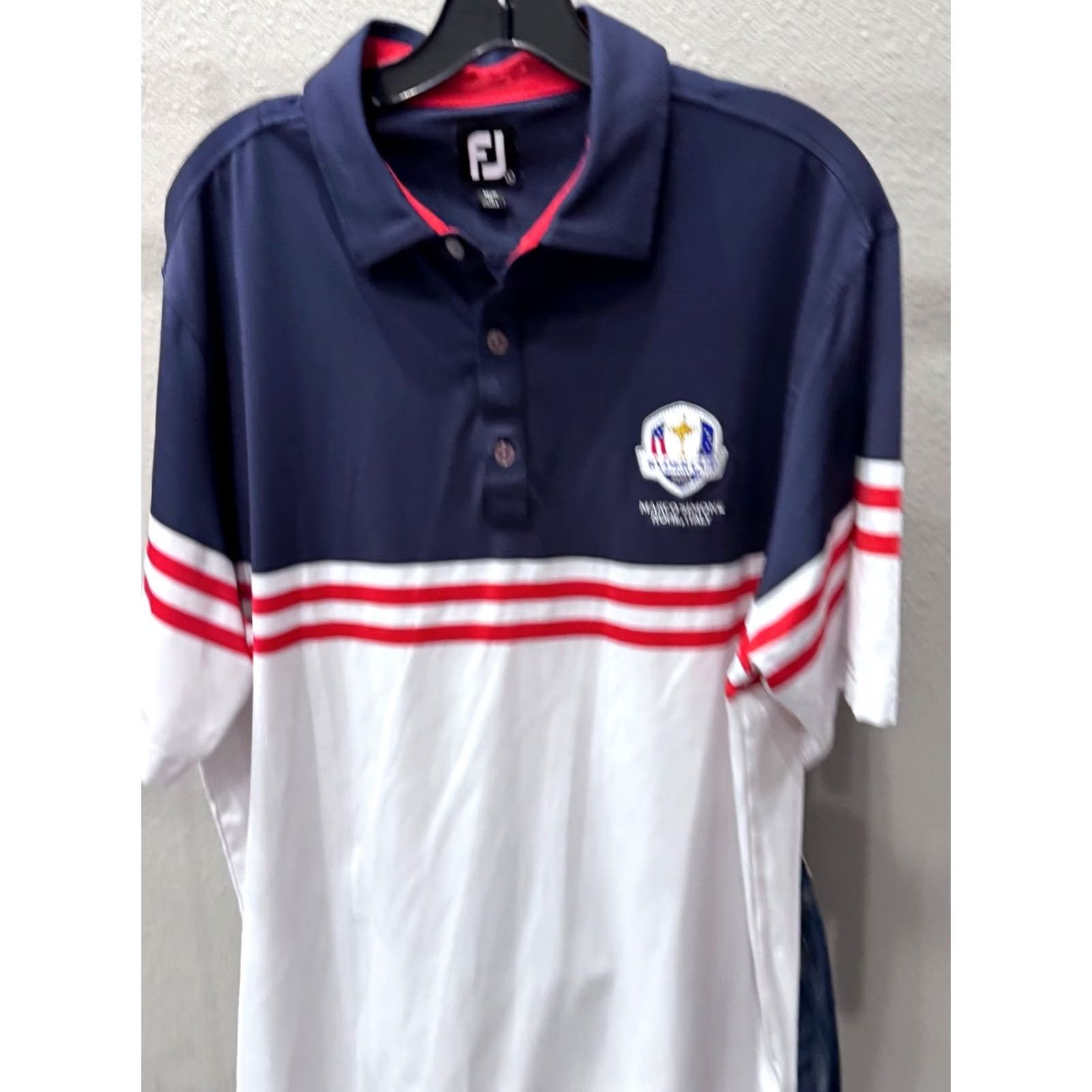 Footjoy Footjoy Polo Shirt Men Large L Rome Italy 23 Rider Cup Multicolor Long Sleeve Polo Shirt Size US XS / EU 42 / 0 - 4 Thumbnail