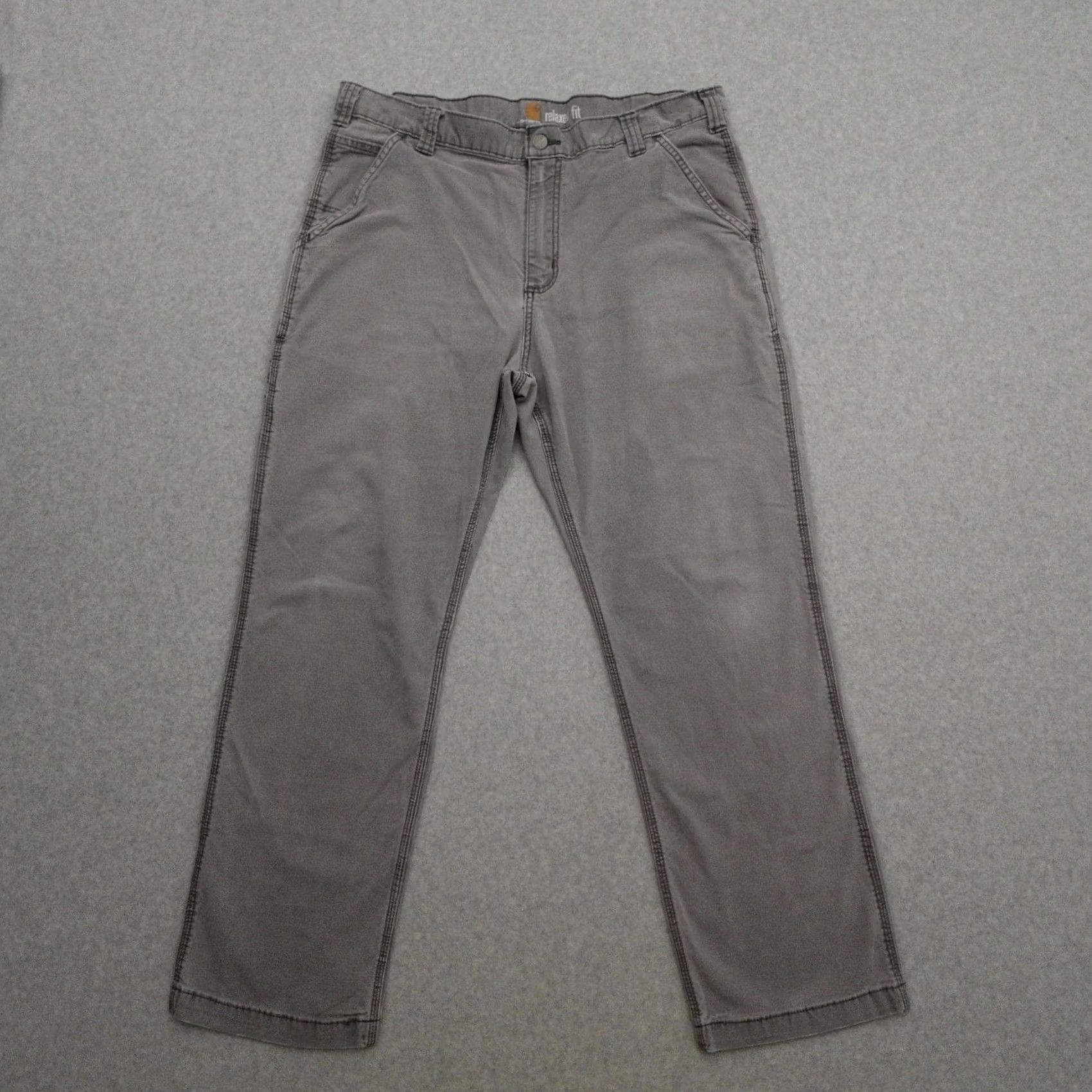 Carhartt Carhartt Pants Mens 38x28 Gray Canvas Carpenter Pants Regular 38 Gray Men Size 38x28 Carhartt Carpenter Pants Mens Slim Fit (adjust if needed) Size US 38 / EU 54 - 3 Thumbnail